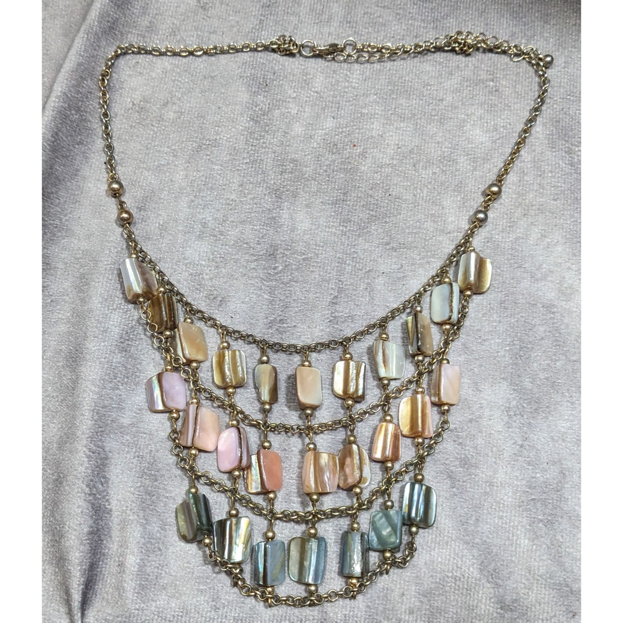 Other Mermaidcore Pastel Rainbow Ombre Shell Bib Necklace Size ONE SIZE - 6 Thumbnail