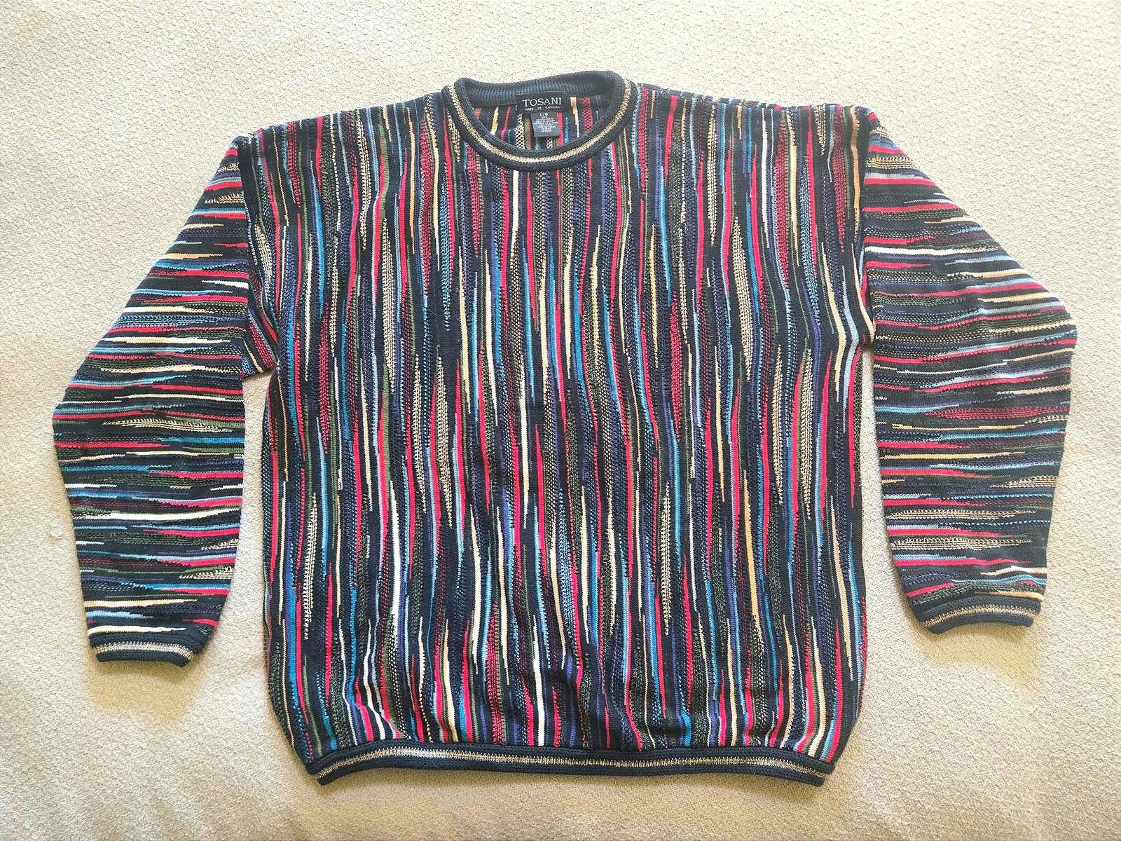 Other Tosani Sweater L | Striped Style Textured Knit Size US L / EU 52-54 / 3 - 3 Thumbnail
