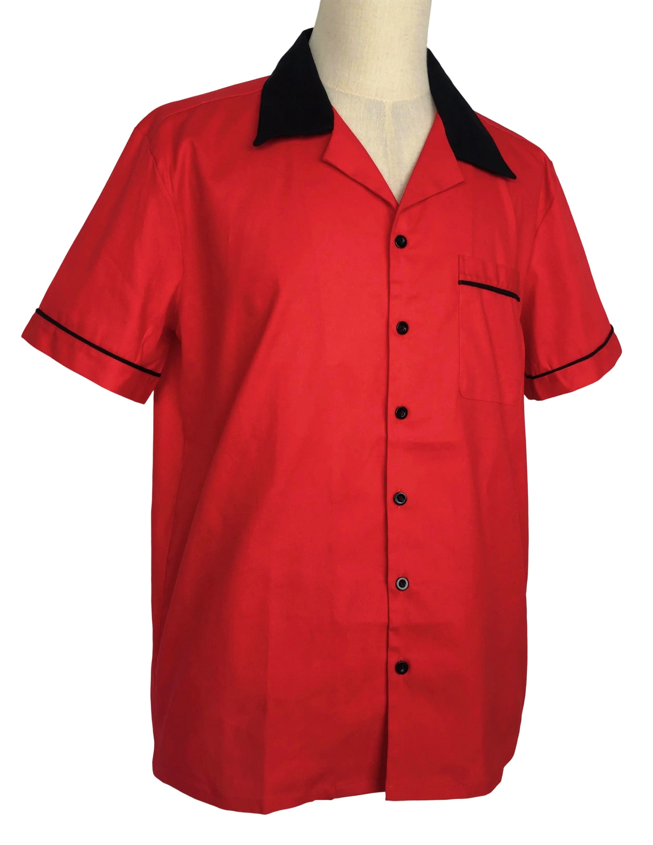 Other Red-Short Sleeve Bowling Shirts Pocket Casual Clothing Size US L / EU 52-54 / 3 - 2 Thumbnail