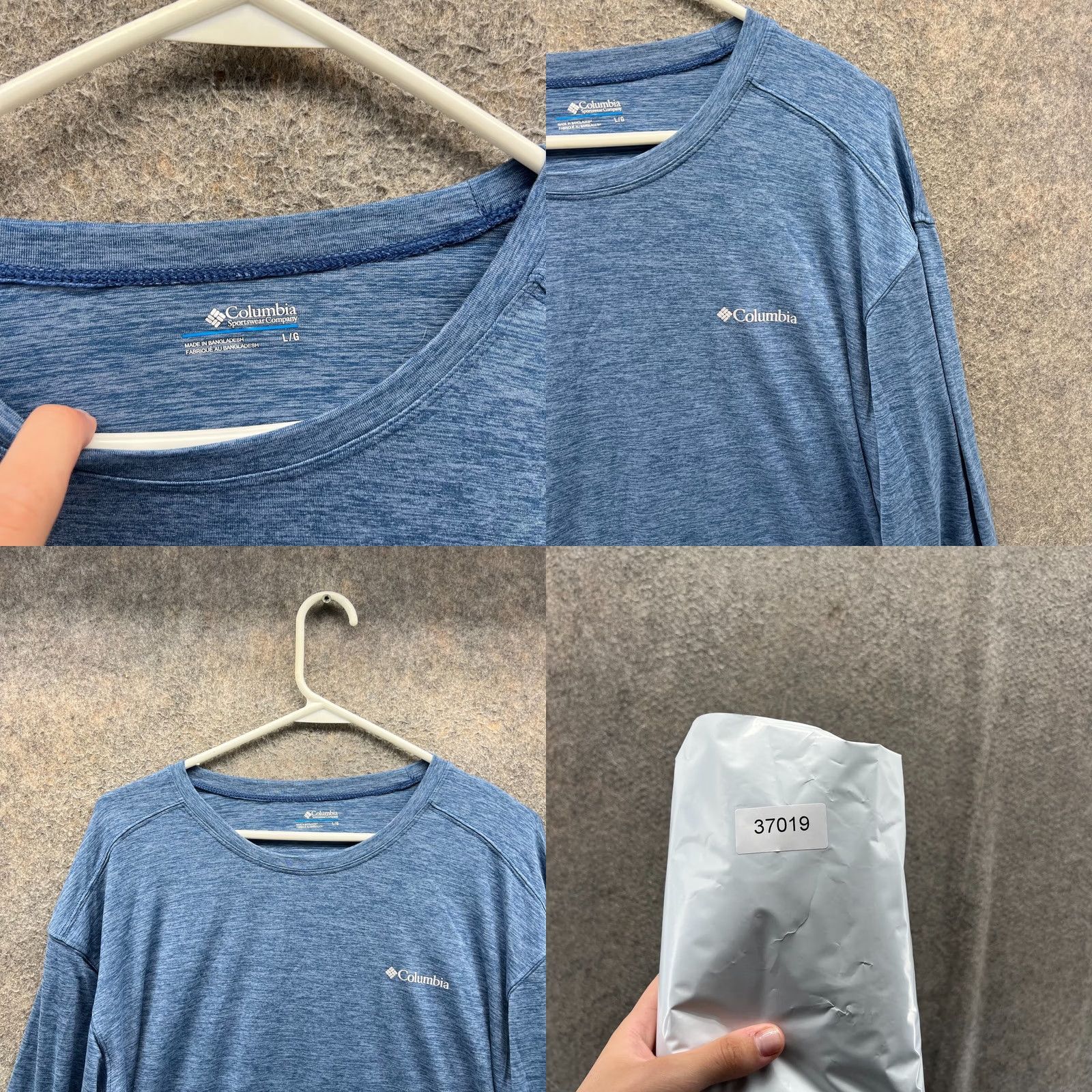 Vintage Columbia Shirt Mens Large Blue Long Sleeve Crewneck RashGuard Heather Size US L / EU 52-54 / 3 - 8 Thumbnail