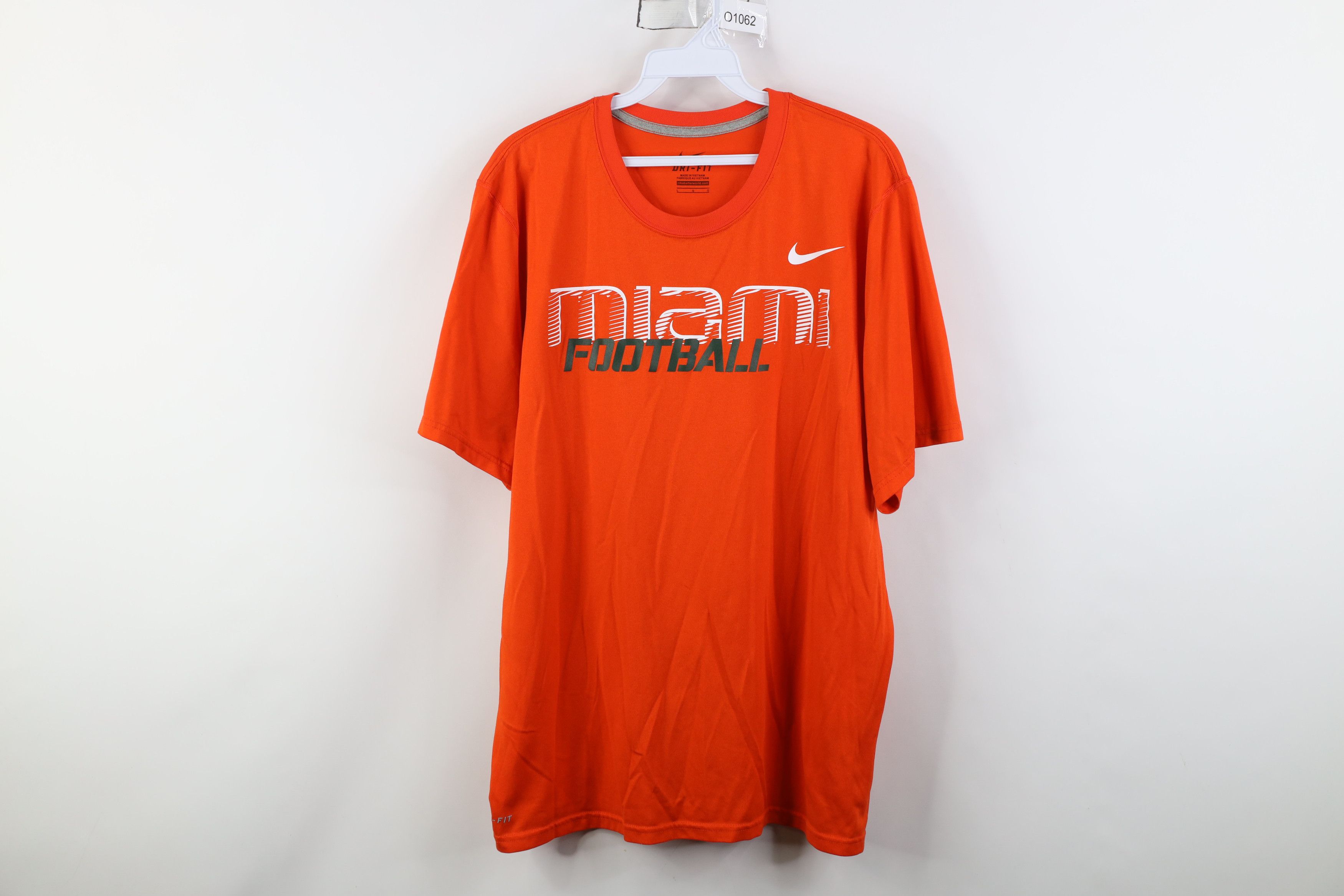 Nike Nike University of Miami Football Short Sleeve T-Shirt Size US L / EU 52-54 / 3 - 1 Thumbnail