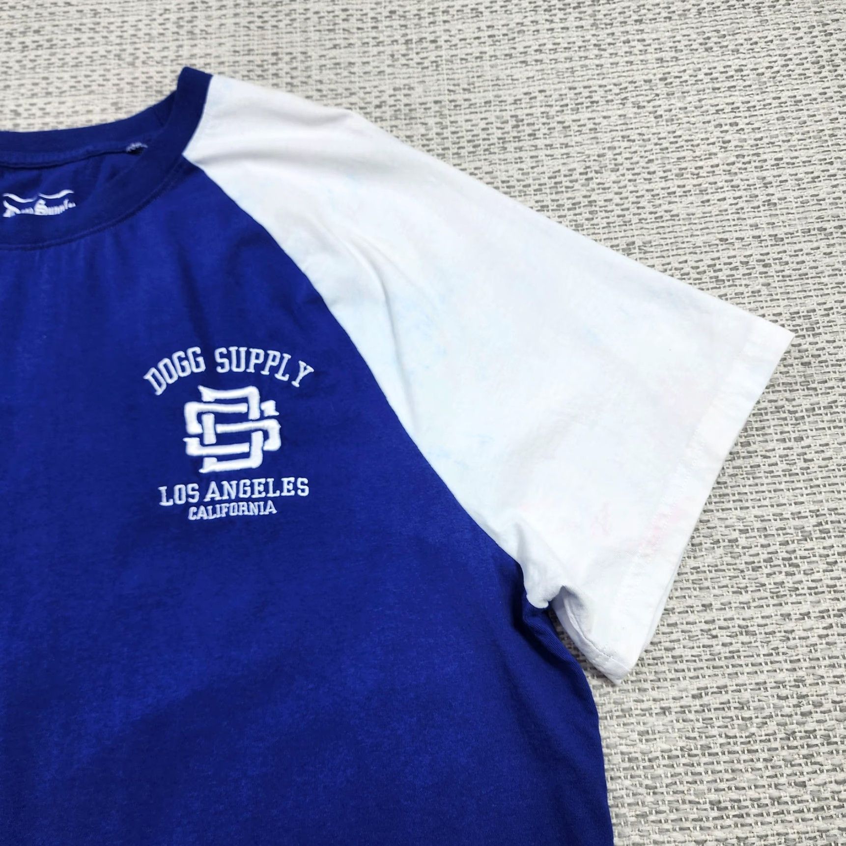 Vintage Dogg Supply Shirt Mens 2XL Blue White Raglan Baseball Snoop Dogg California Los Angeles Crew Neck Short Sleeve Graphic Print Tee Womens/ Mens Size US XXL / EU 58 / 5 - 5 Thumbnail