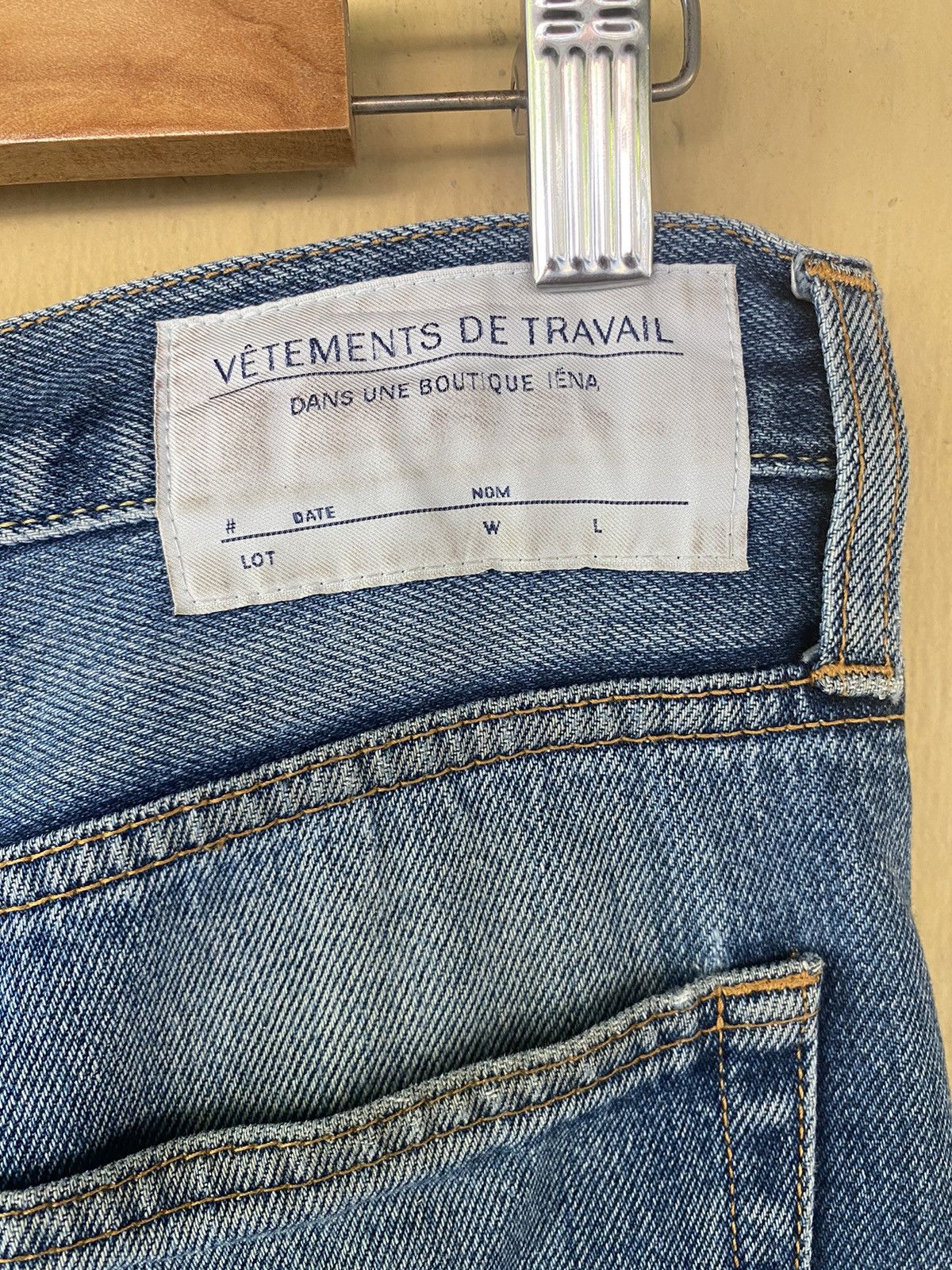Japanese Brand Vetements De Travail Distressed Selvage Denim Jeans Pants Size US 32 / EU 48 - 9 Thumbnail