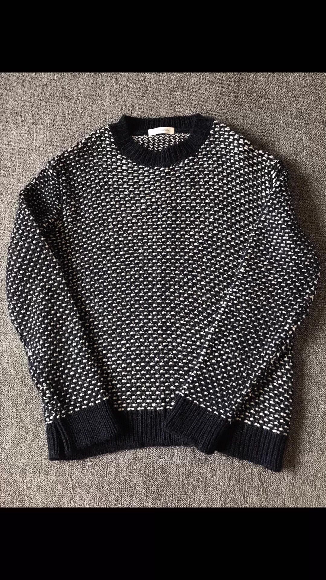 Balmain BALMAIN 50 Navy Wool-Alpaca Blend Thick Sweater Size US M / EU 48-50 / 2 - 1 Thumbnail