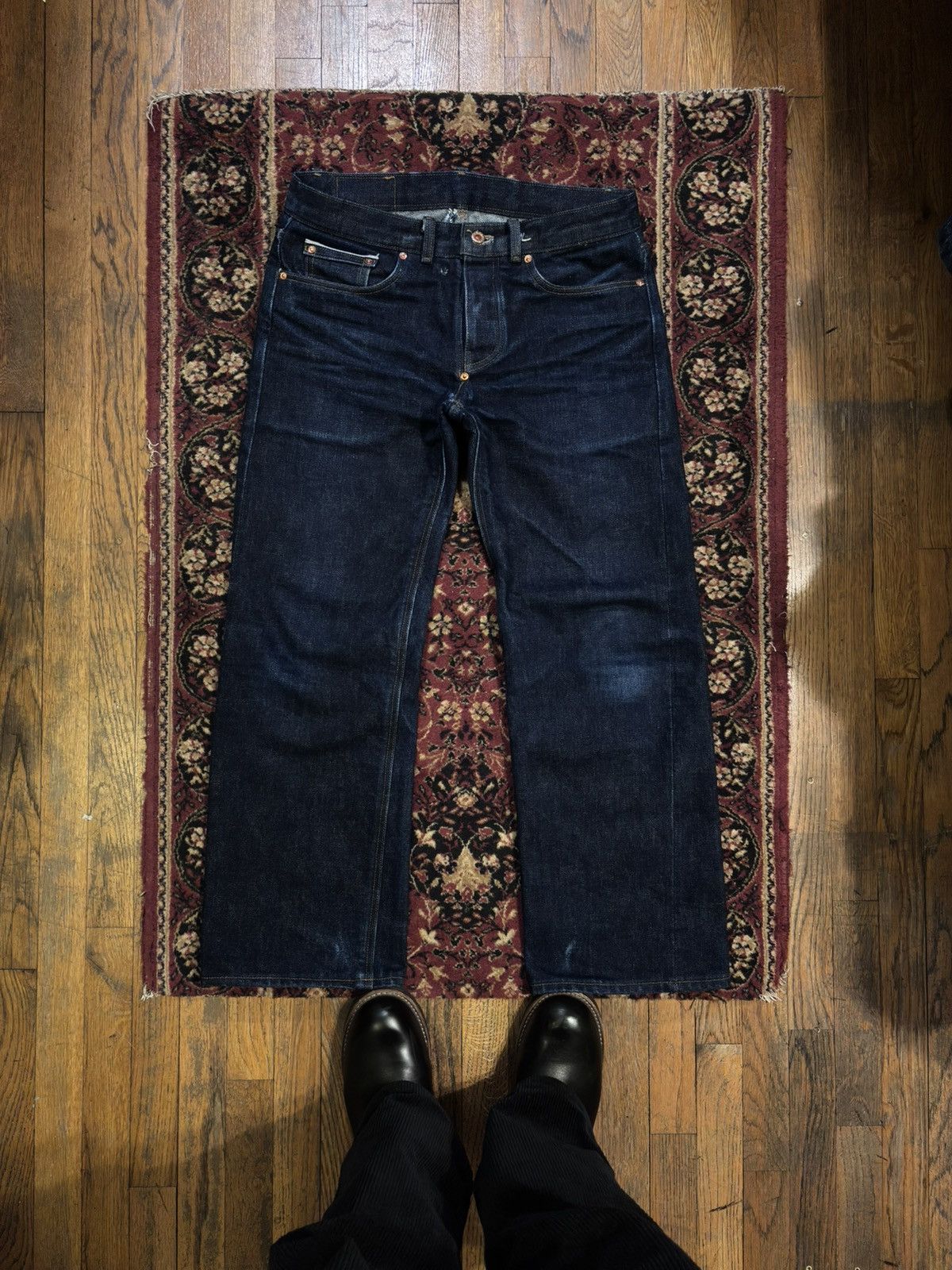 Handmade Handmade 22oz 70s Japanese Selvedge Denim Bootcut Jeans Size US 34 / EU 50 - 1 Thumbnail