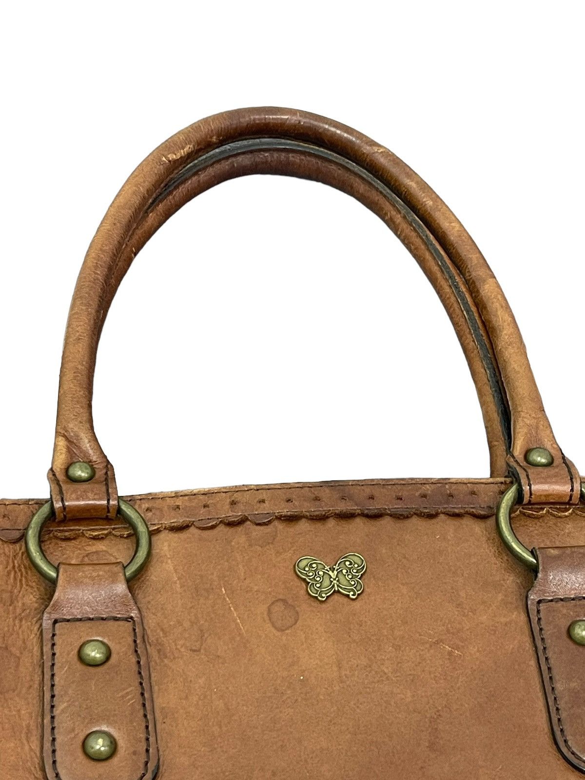 Japanese Brand Full Leather Patina Vintage Anna Sui Tote Bag 2🟩 Size ONE SIZE - 21 Thumbnail