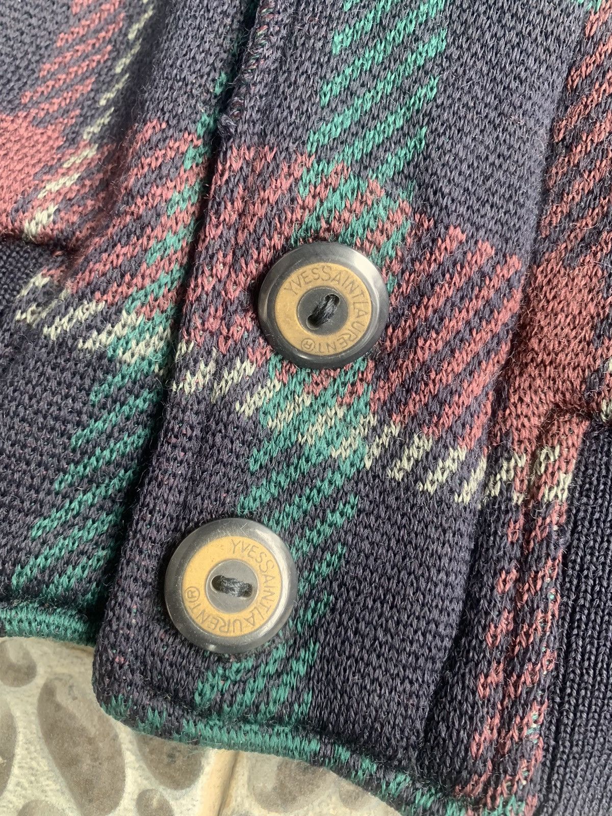 Vintage × Yves Saint Laurent Vintage Yves Saint Laurent Wool Tartan Plaid Jacket Size US L / EU 52-54 / 3 - 6 Thumbnail