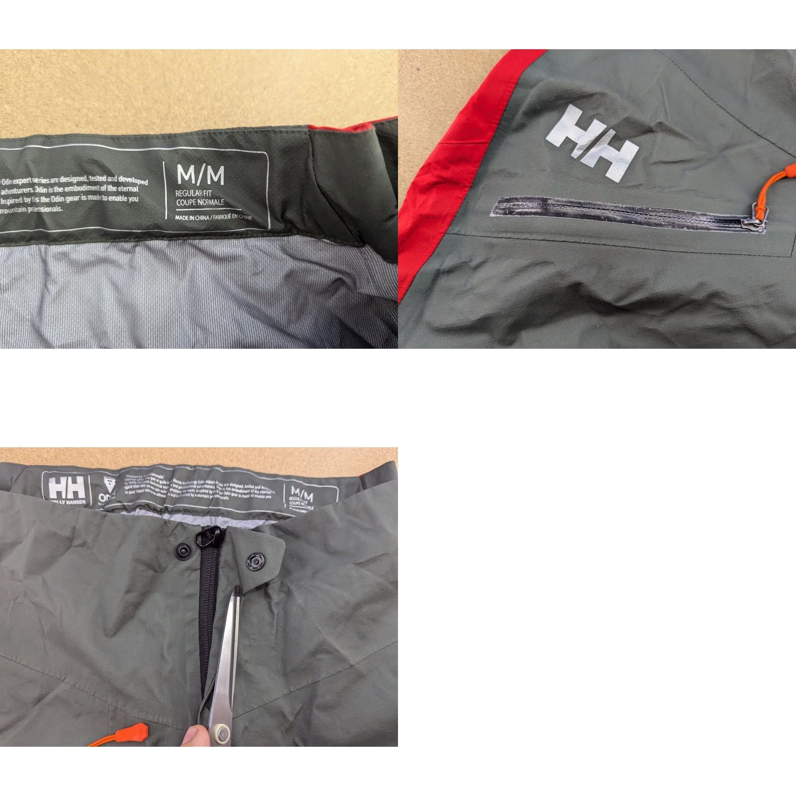 Helly Hansen Helly Hansen Mens Odin Pants Size M Lightweight Outdoor Taped Seams Gray Rain Pants Mens M Gray Size US 31 - 10 Thumbnail
