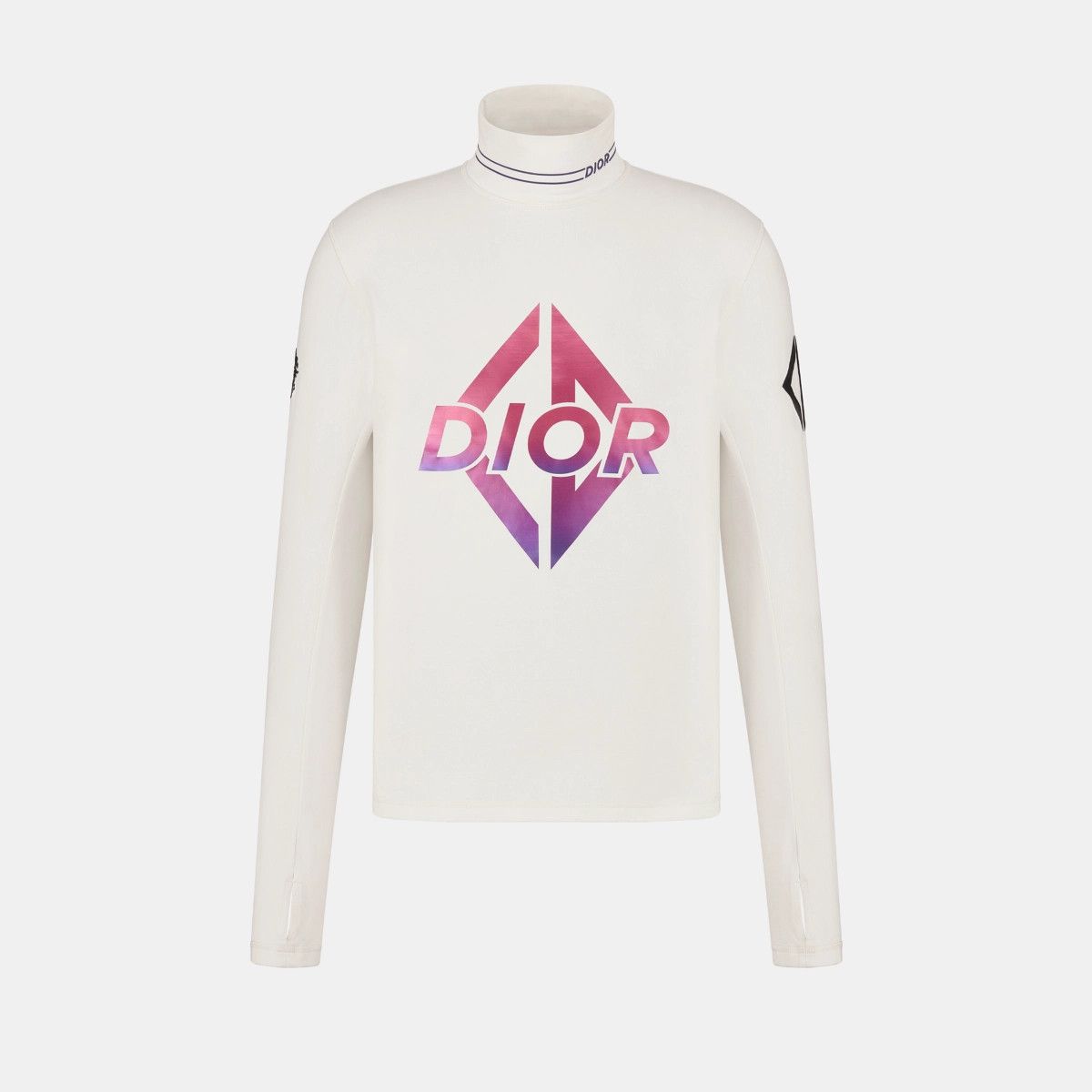 o1bcso1str1224 Stand-Collar Sweater in White
