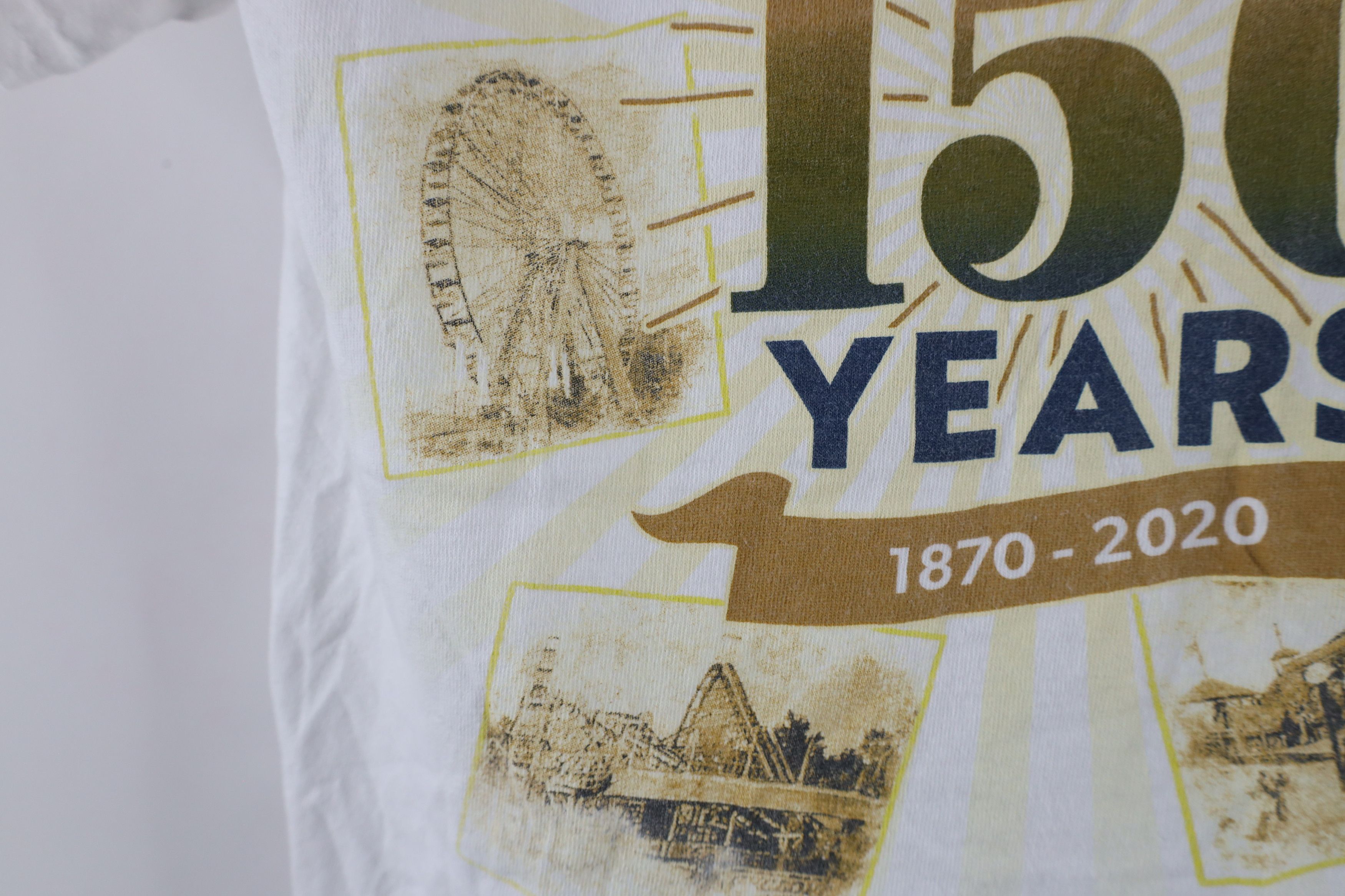 Vintage 150th Anniversary Cedar Point Amusement Park T-Shirt White Size US S / EU 44-46 / 1 - 6 Thumbnail
