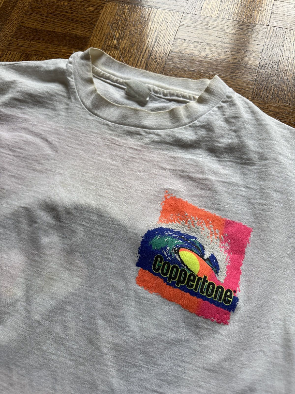 Vintage Vintage 90s Coppertone Sunscreen Graphic Tee Size US L / EU 52-54 / 3 - 7 Thumbnail