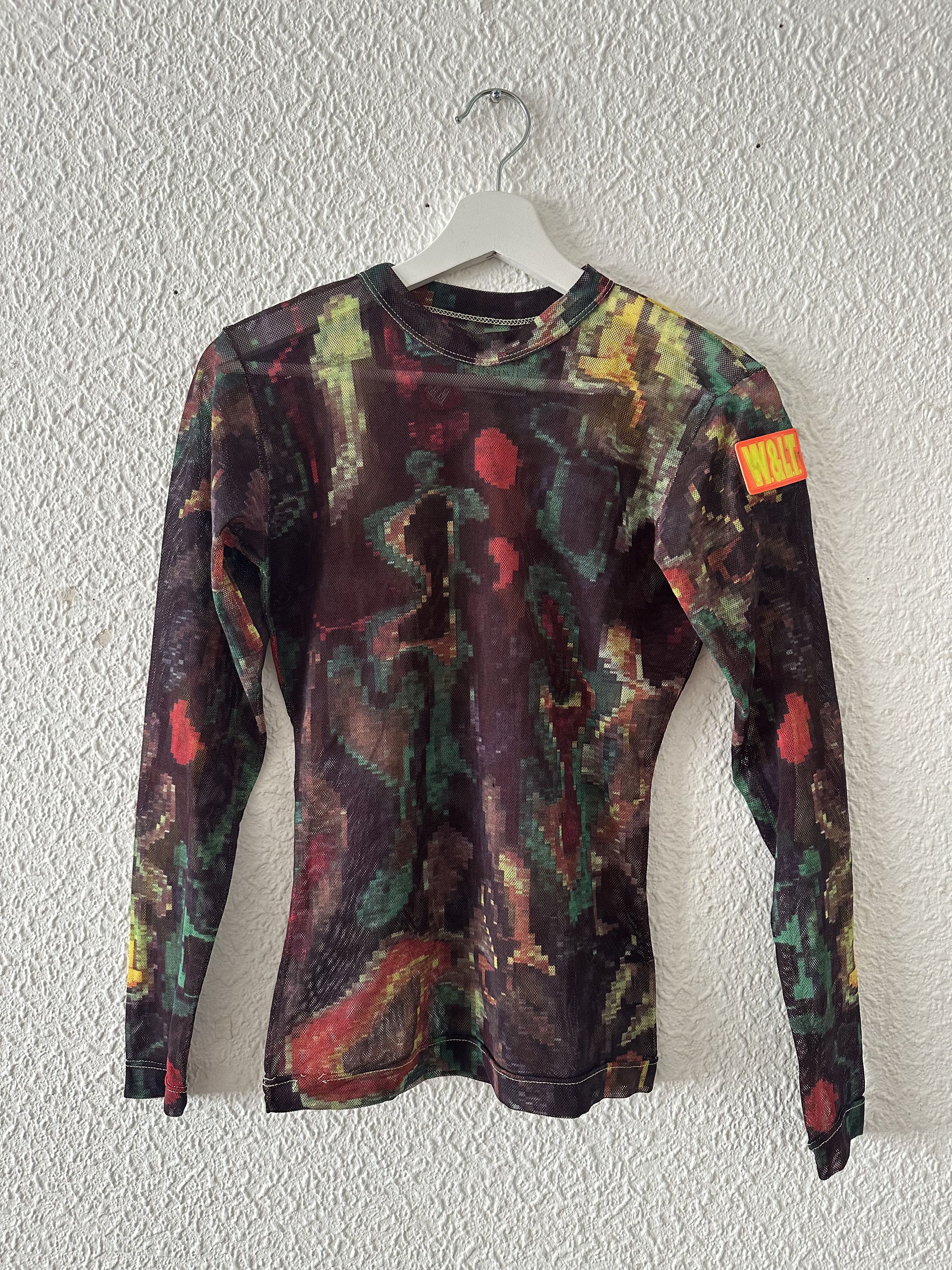 Walter Van Beirendonck 🖥️ W&LT Sheer Pixel Print Longsleeve — Archive Size US M / EU 48-50 / 2 - 1 Thumbnail