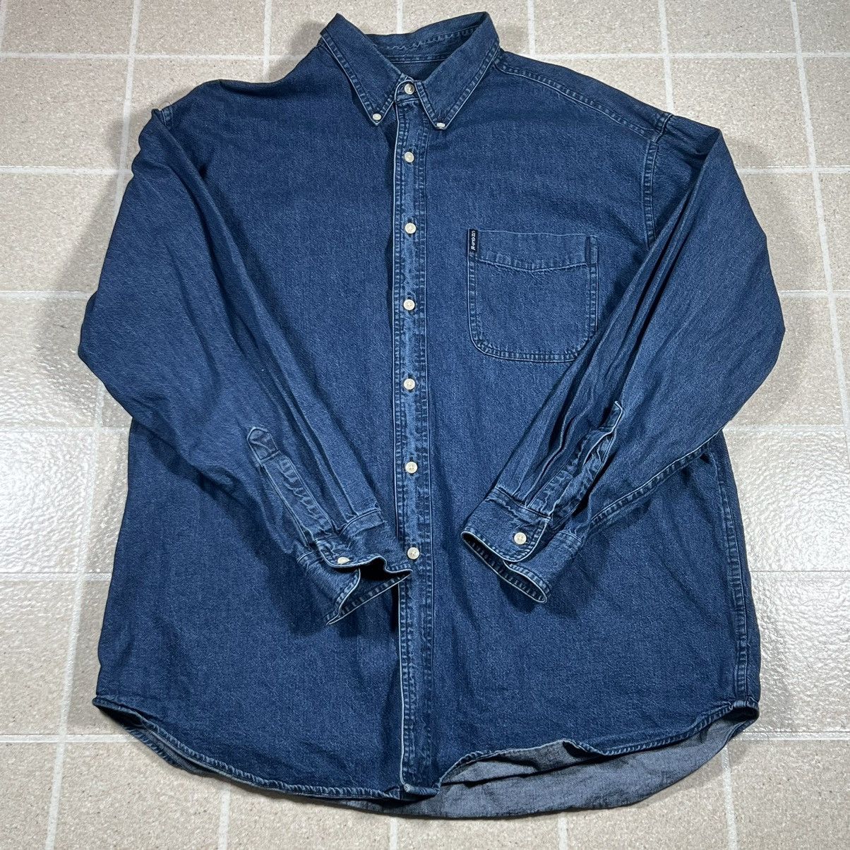Chaps Ralph Lauren × Vintage Chaps Ralph Lauren Denim Long Sleeve Button Front Shirt Size US XL / EU 56 / 4 - 1 Thumbnail