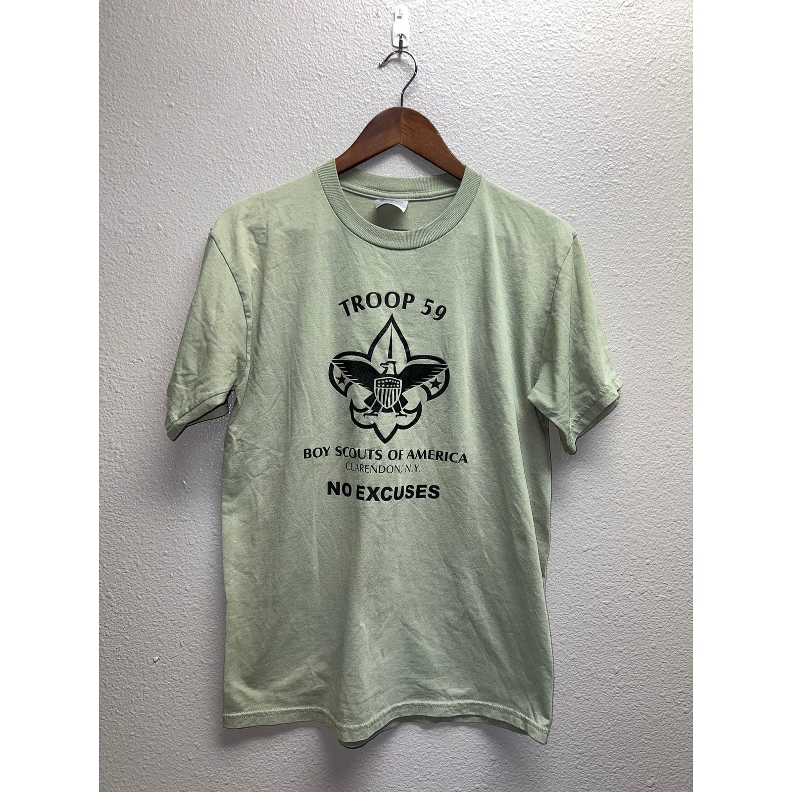 Jerzees Vintage Boy Scouts Shirt Troop 59 Clarendon Tee 90s Medium Size US M / EU 48-50 / 2 - 1 Thumbnail