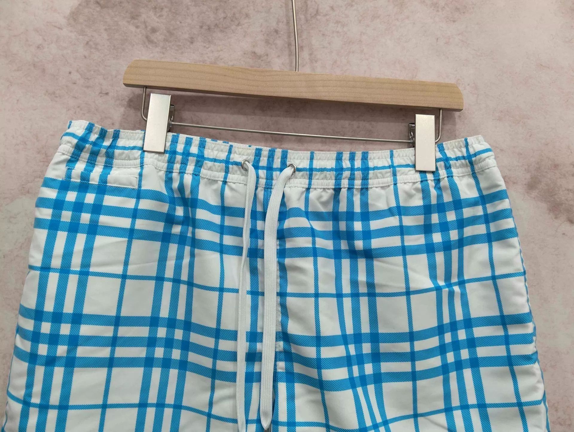 Burberry Blue Checkered Drawstring Swim Shorts Size 36 Size US 36 / EU 52 - 8 Thumbnail
