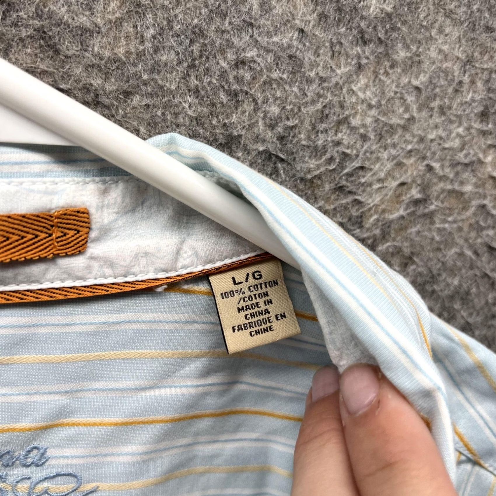 Tommy Bahama Tommy Bahama Jeans Shirt Mens L Blue Stripe Cotton Long Sleeve Button Front Vintage No Size US L / EU 52-54 / 3 - 6 Thumbnail