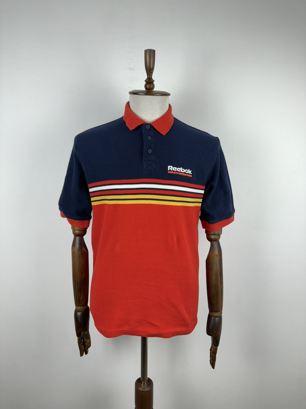 Reebok Men’s Vintage Reebok Polo T-Shirt size M Size US M / EU 48-50 / 2 - 1 Thumbnail