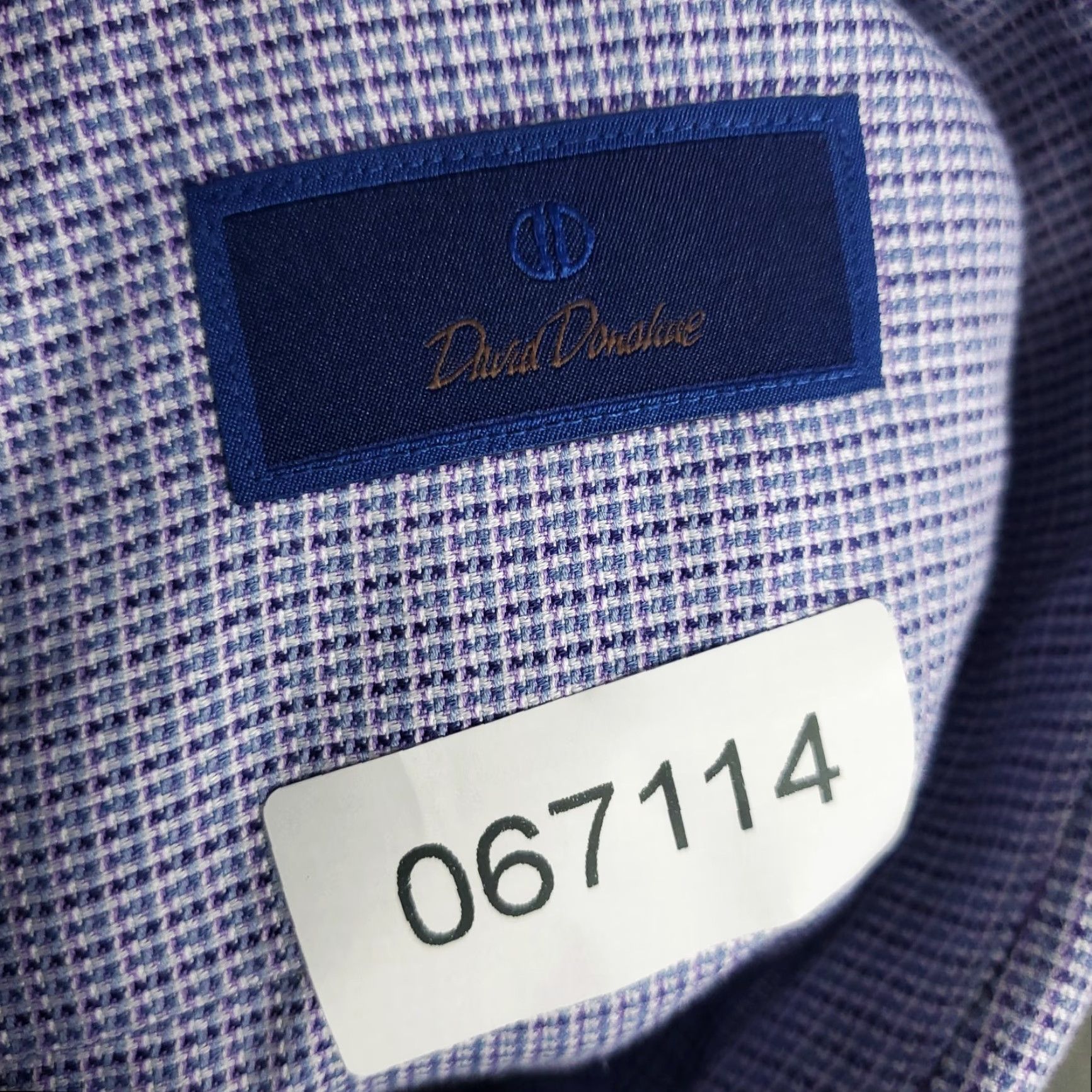 David Donahue David Donahue Shirt Mens Large Blue Purple Button-Up Long Sleeve Casual Business Formal Workwear 100% Cotton Button-Up Size US L / EU 52-54 / 3 - 8 Thumbnail