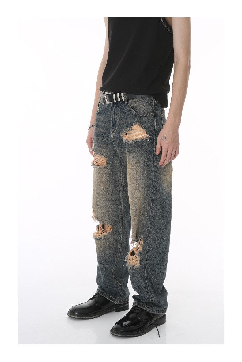 Vintage Japanese-Style Retro Classic Distressed Hip-Hop Jeans Size US 32 / EU 48 - 2 Thumbnail