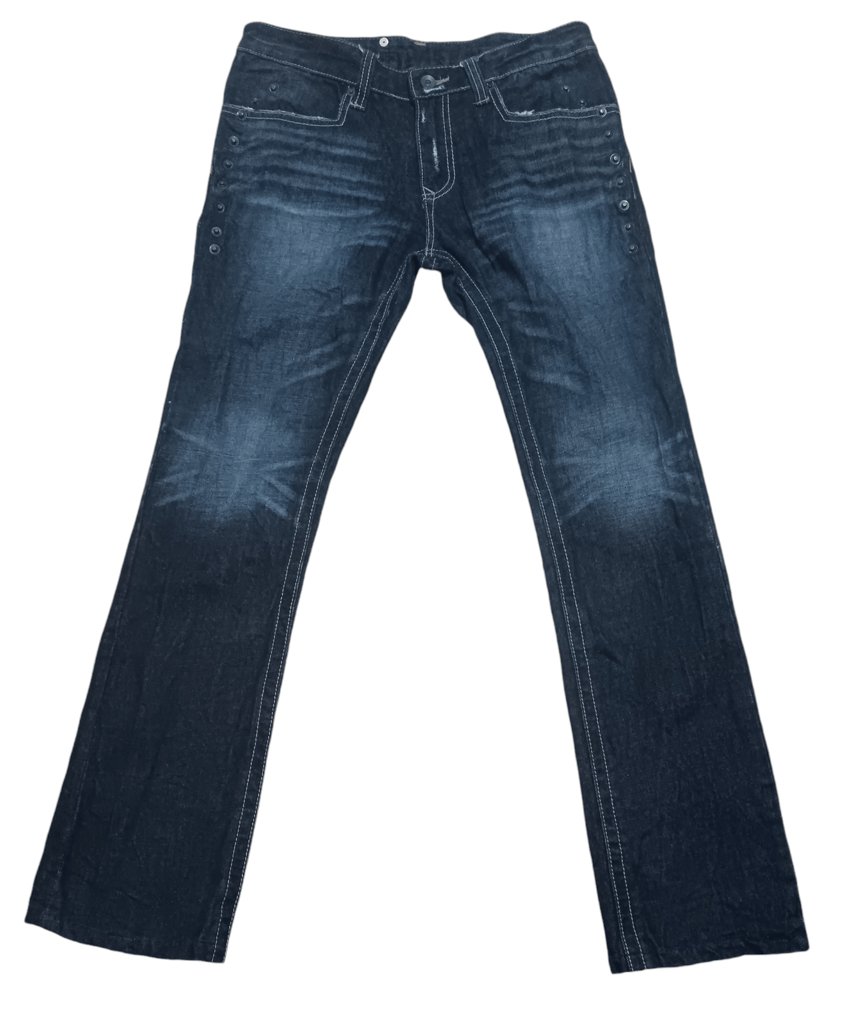 Japanese Brand × Seditionaries × semanticdesign SEMANTIC DESIGN SEASONED STUDDED FLARED JEANS Size US 33 - 1 Thumbnail