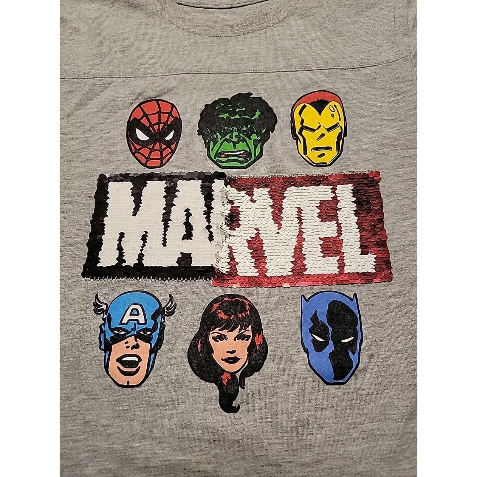 Marvel Comics New MARVEL AVENGERS Flip Sequins T-Shirt Child Size 7 Unisex Size US XXS / EU 40 - 3 Thumbnail