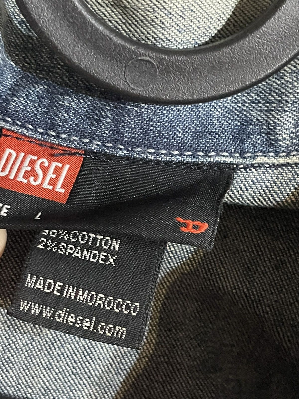 Diesel × Vintage Diesel denim vintage baggy street style bomber jacket Size L / US 10 / IT 46 - 3 Thumbnail