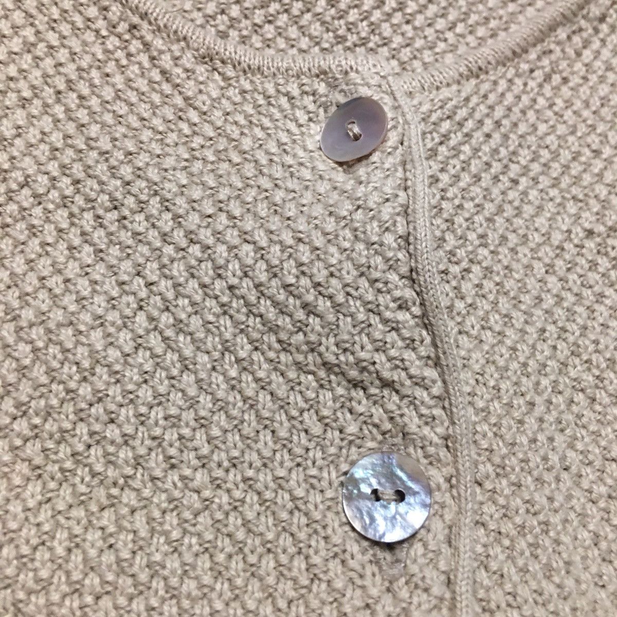 Designer GUDRUN SJODEN Beige Knit Cardigan Sweater Size M Size M / US 6-8 / IT 42-44 - 9 Thumbnail