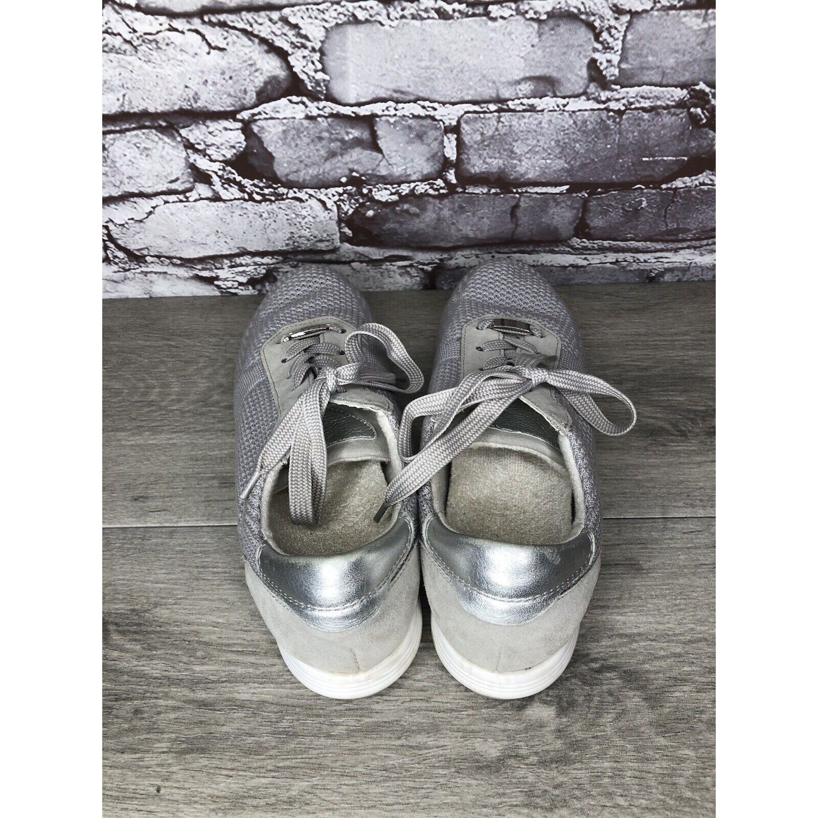 Other Ara Light Gray Knit Fabric Lace Up Casual Sneakers Women Sz Size US 9.5 / IT 39.5 - 12 Thumbnail