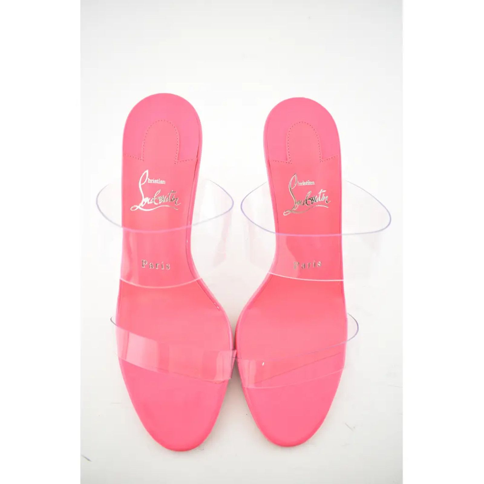 Christian Louboutin Christian Louboutin Just Nothing 85 Pink Patent PVC Sandal Size US 6.5 / IT 36.5 - 7 Thumbnail