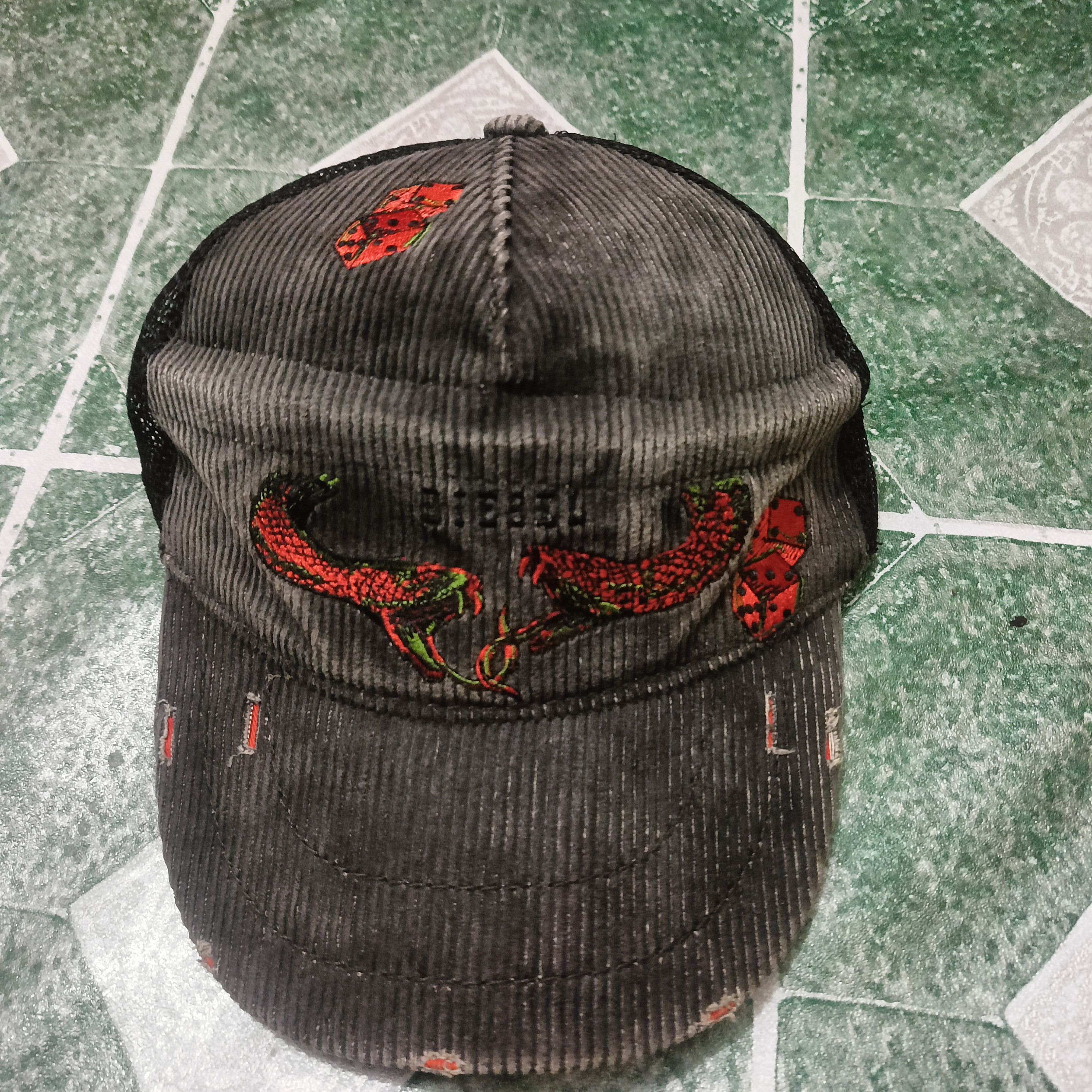 Diesel Rare Vintage Diesel Distressed Corduroy Cobra Trucker Cap Size ONE SIZE - 2 Thumbnail