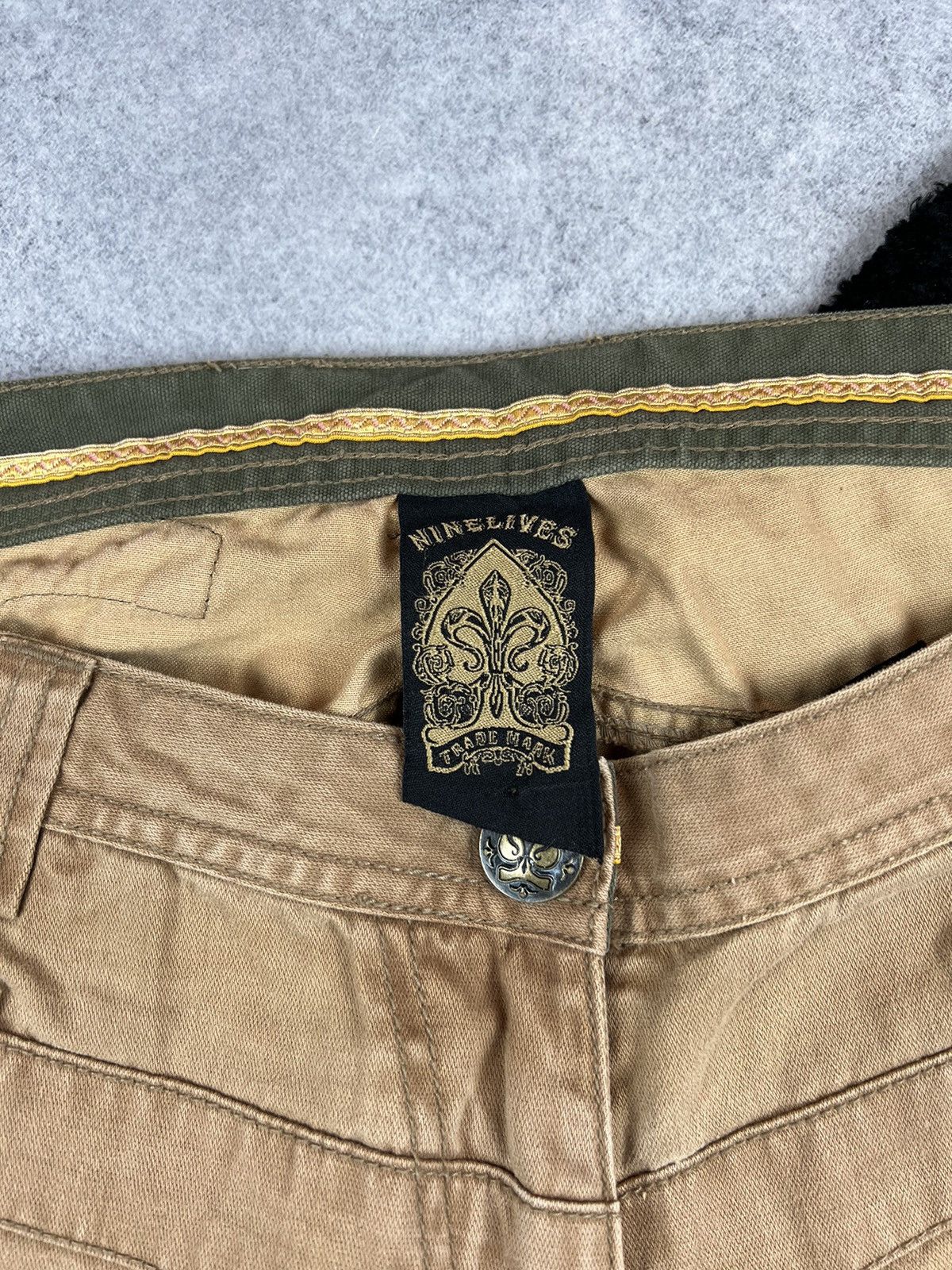 Vintage Vintage Nine Lives Grunge Punk Western Y2K Japanese Pants Size 31" - 7 Thumbnail