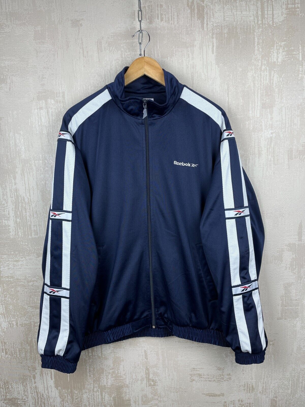 Reebok 90's Reebok Vintage Track Jacket Full Zip Size US L / EU 52-54 / 3 - 1 Thumbnail