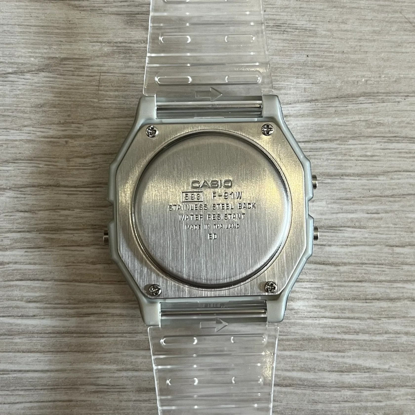 Casio Casio F-91W "USA" Clear Digital Watch Size ONE SIZE - 5 Thumbnail