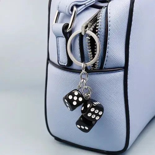 Vintage Black Dice Pendant Keychain Size ONE SIZE - 2 Thumbnail