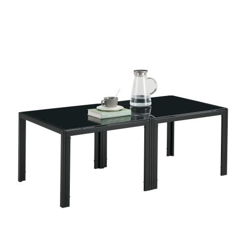 Designer × Homemade Coffee Table Set of 2, Square Modern Table with Tempered Gla Size US L / EU 52-54 / 3 - 8 Thumbnail