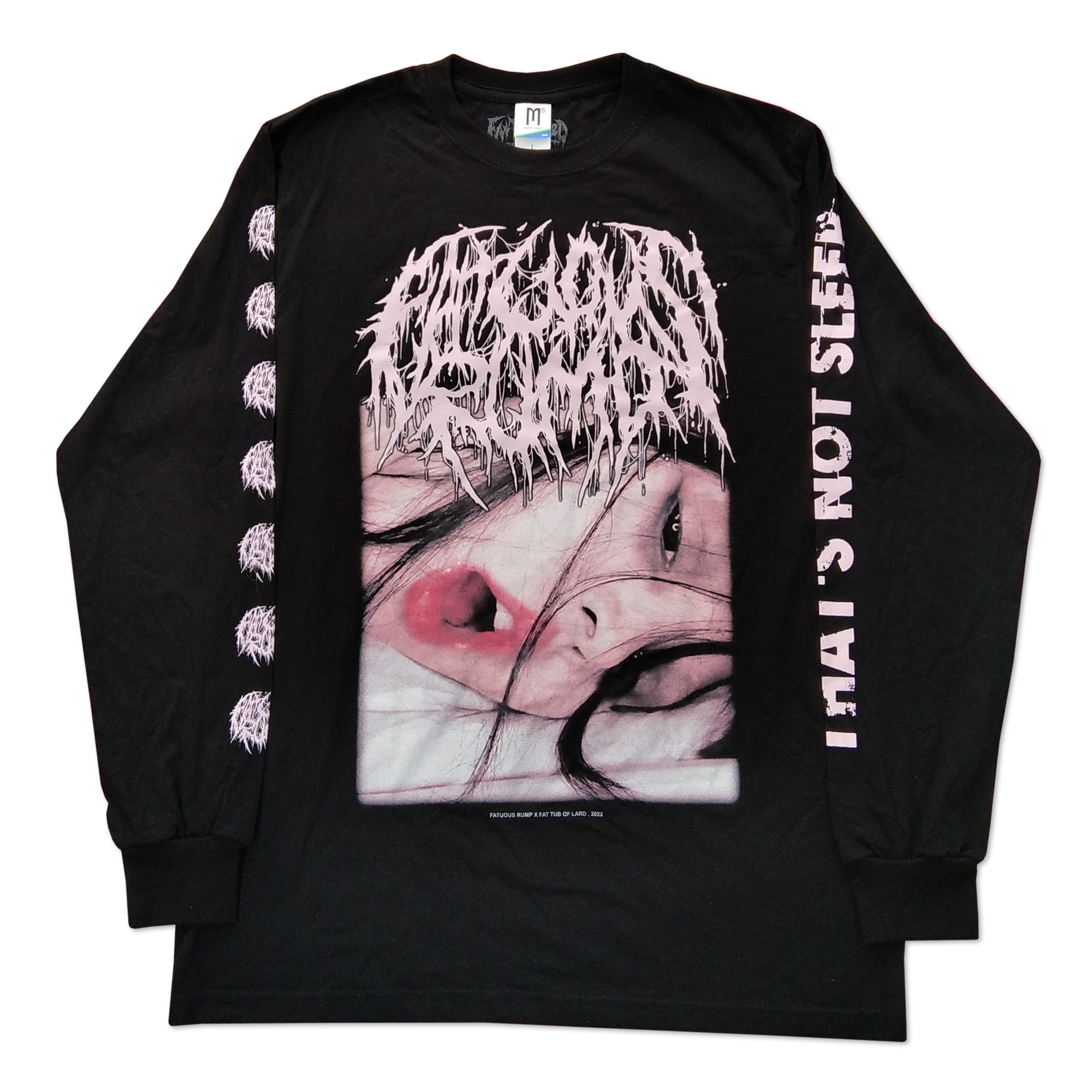 image of Band Tees x Destroy Lonely Official Licensed Fatuous Rump “That’S Not Sleep” Longsleeve in Black (S