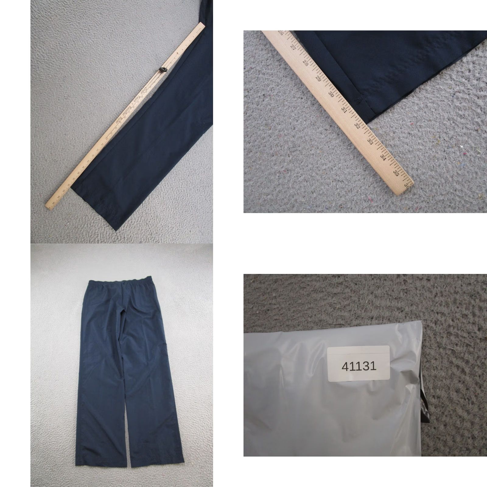 Nike VINTAGE Nike Track Pants Navy Blue Swoosh Straight Leg Men/Women L 14-16? Size 36" / US 14 / IT 50 - 8 Thumbnail