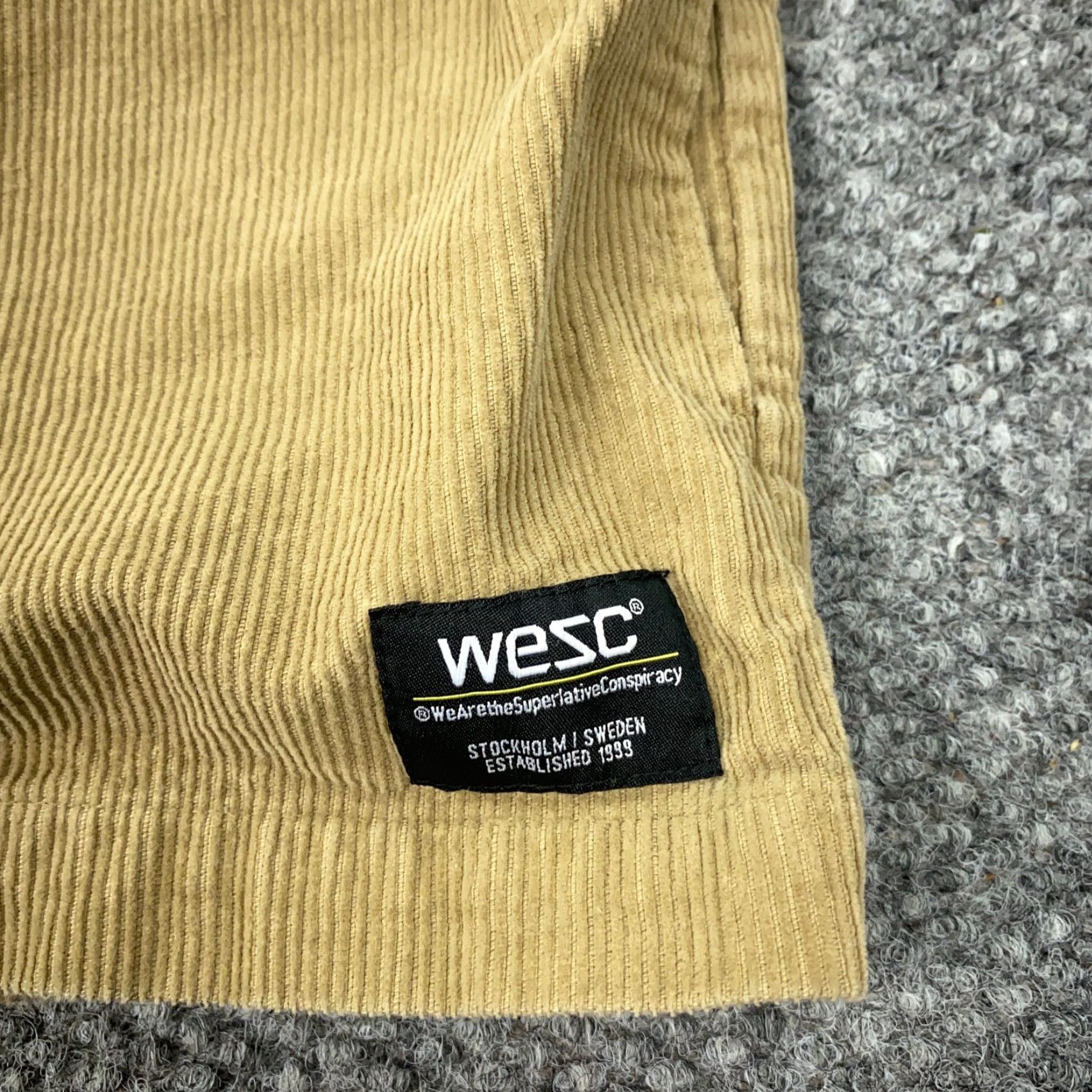 WeSC WeSC Corduroy Jacket Womens Medium Tan Full Zip Brown Cotton Jacket Women's Regular M Size M / US 6-8 / IT 42-44 - 3 Thumbnail