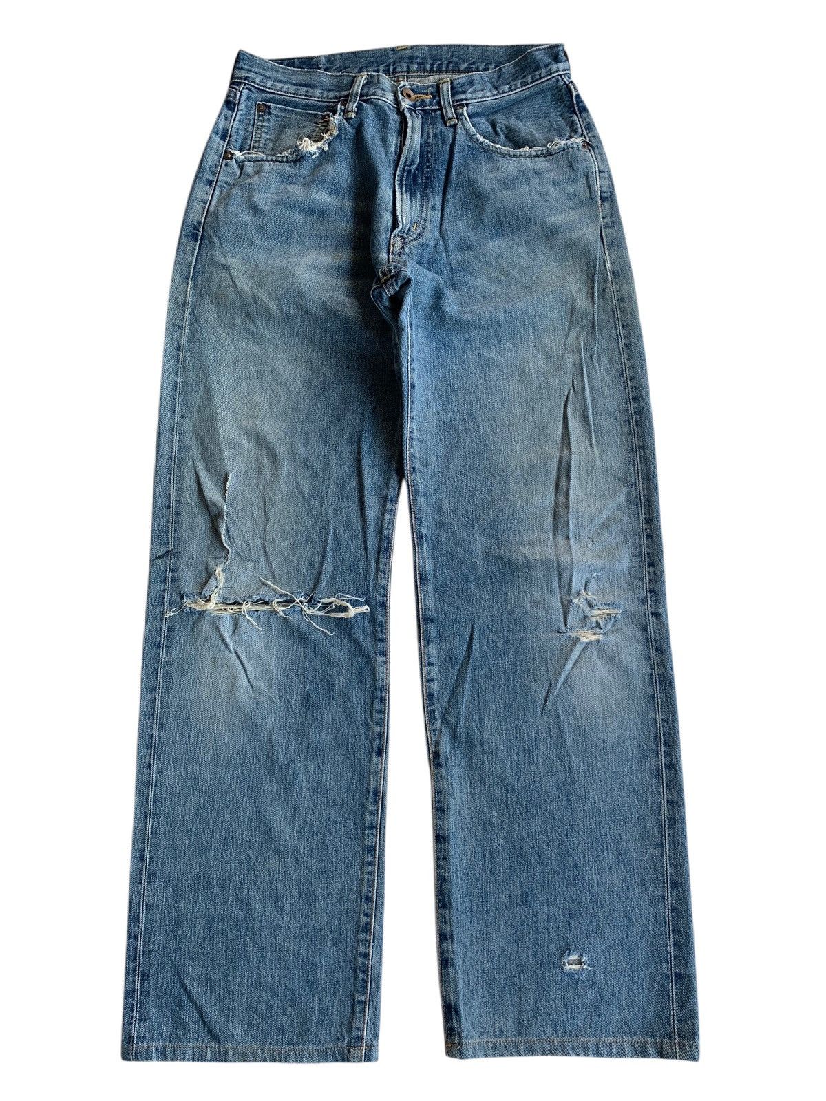 Kapital VINTAGE EDWIN 505 SELVEDGE FADED DISTRESSED DENIM 🎌☠️ Size US 29 - 2 Thumbnail