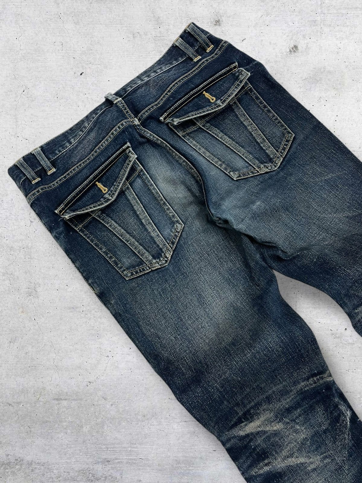 Michel Klein VINTAGE MICHEL KLEIN 90S JAPAN DESIGNER RUGGED RIPPED DENIM Size US 32 / EU 48 - 14 Thumbnail