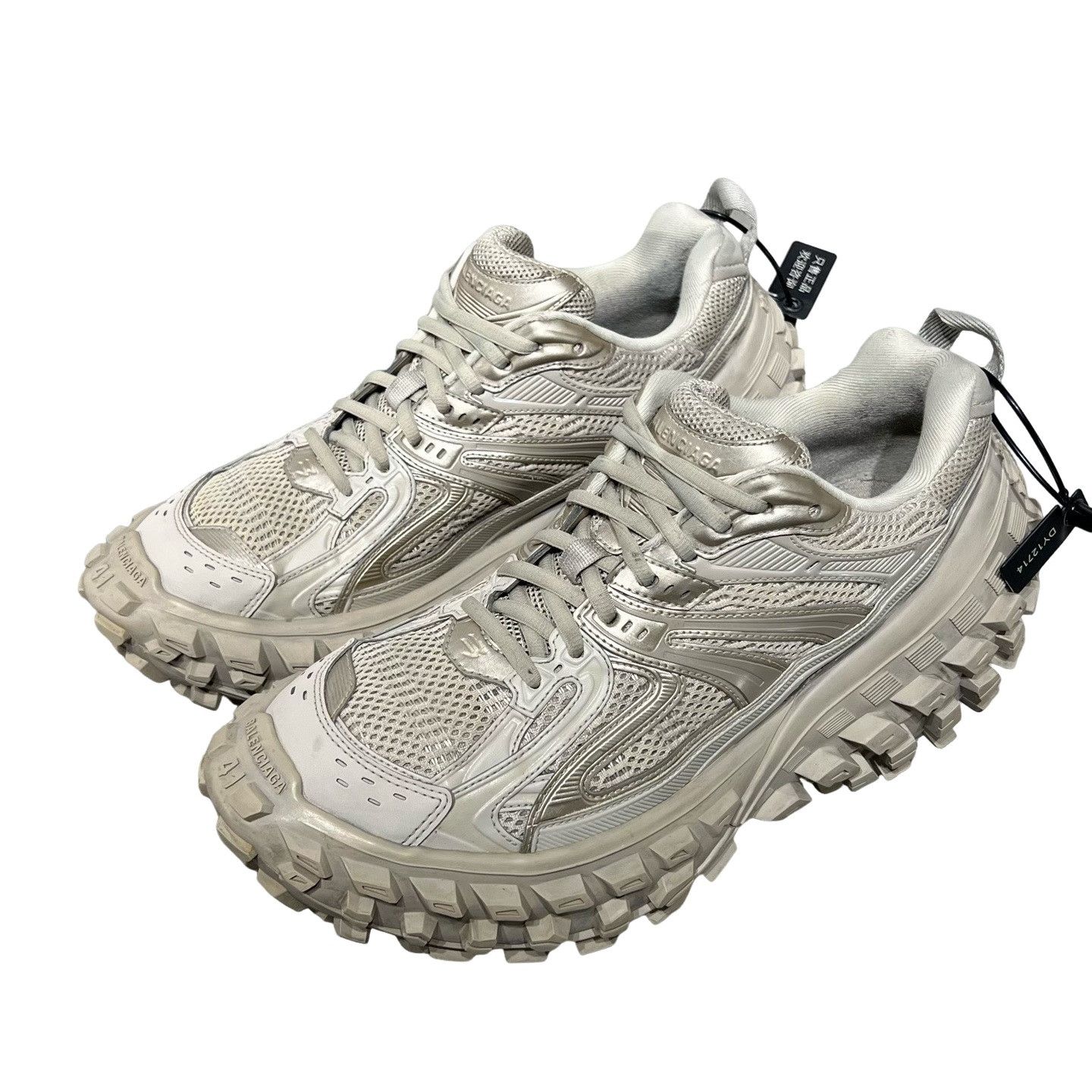 Balenciaga Balenciaga Defender Sneakers Beige Size 8 Size US 8 / EU 41 - 1 Thumbnail