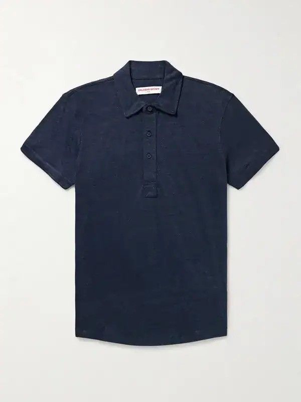 Orlebar Brown Orlebar Brown Sebastian Linen Jersey Polo Shirt XL Size US XL / EU 56 / 4 - 1 Thumbnail