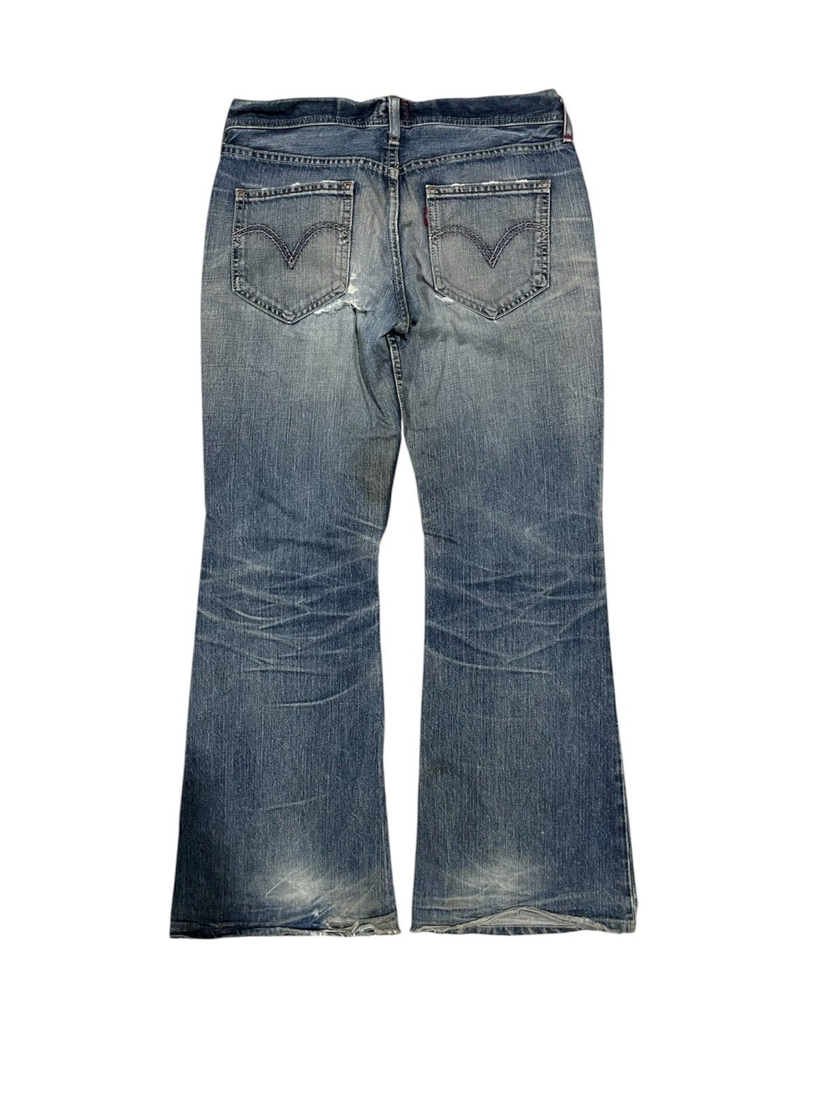Levi's Vintage Clothing 2000s LEVIS REDLOOP JAPAN DISTRESSED FLARE JEANS RARE Size 28" / US 6 / IT 42 - 2 Thumbnail