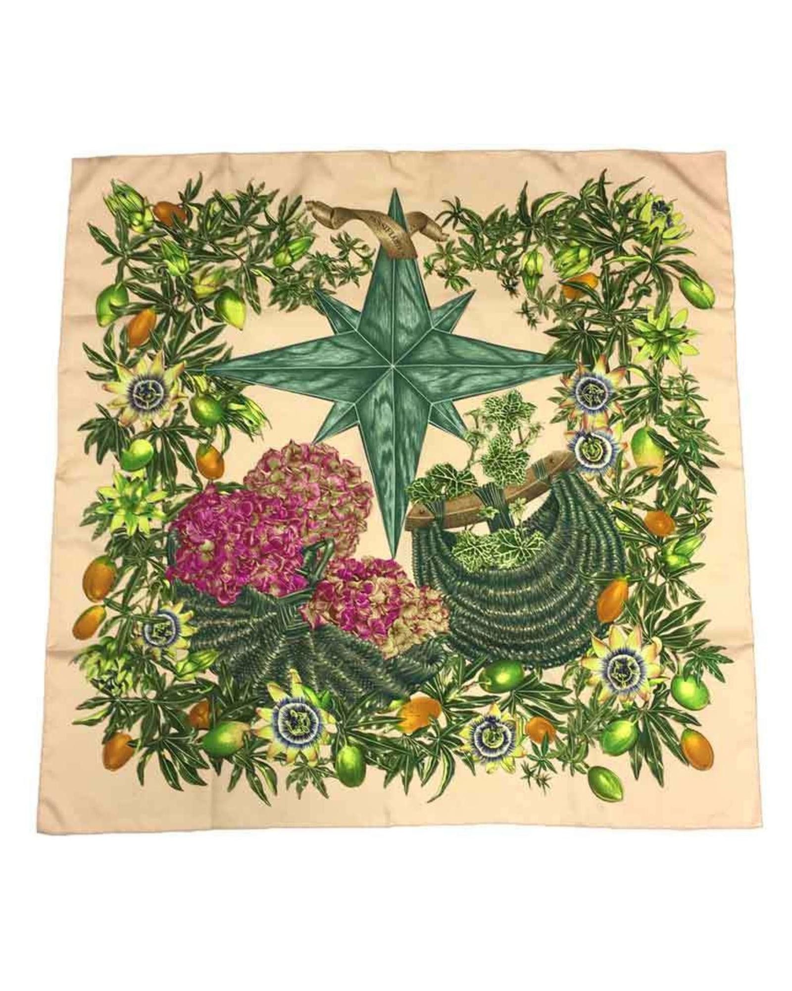 image of Hermes Elegant Silk Scarf With Timeless Style in Green, Women's