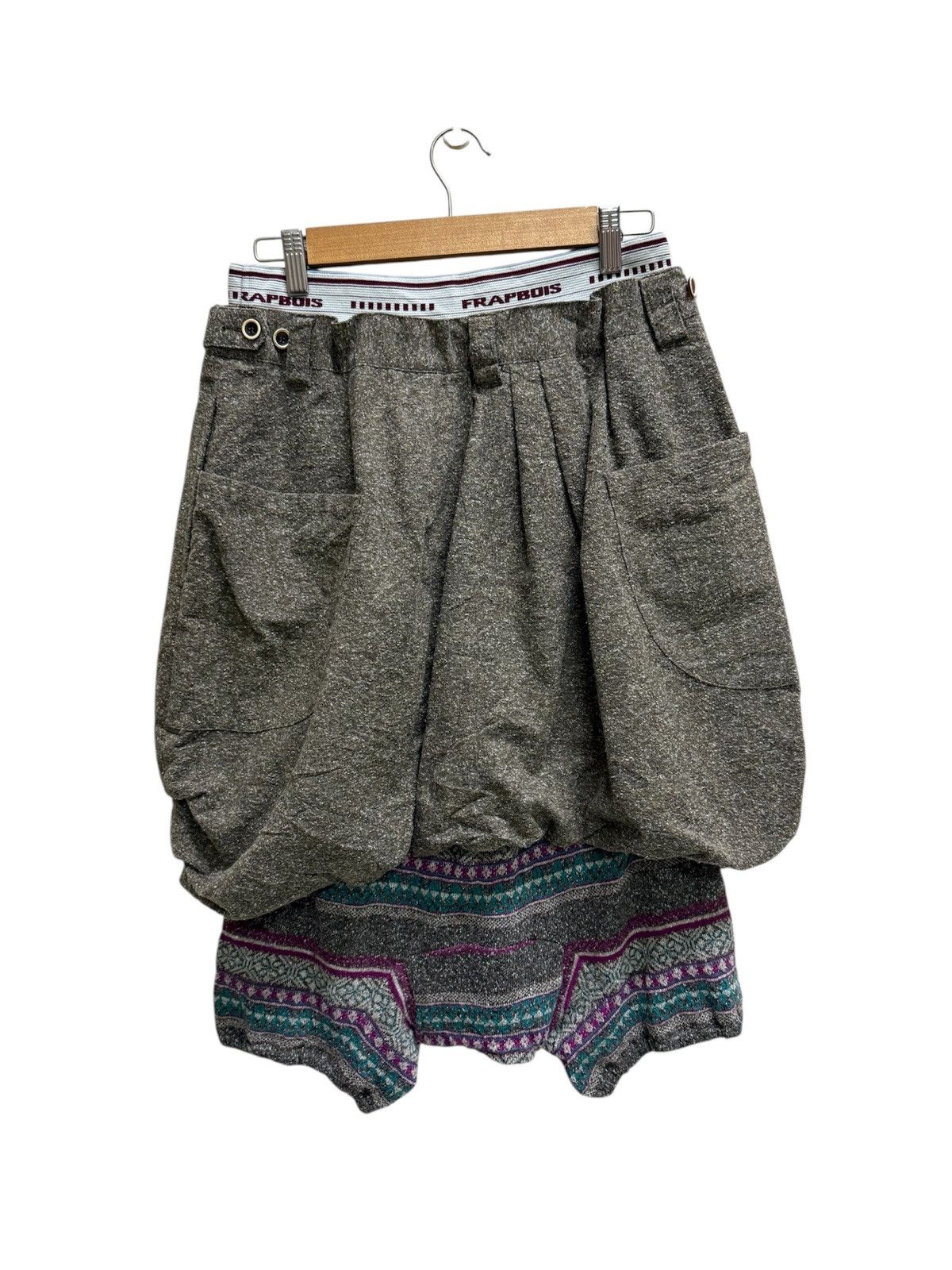 Issey Miyake Frapbois Issey Miyake Layered Balloon Wool Knit Short Pants Size 29" - 1 Thumbnail