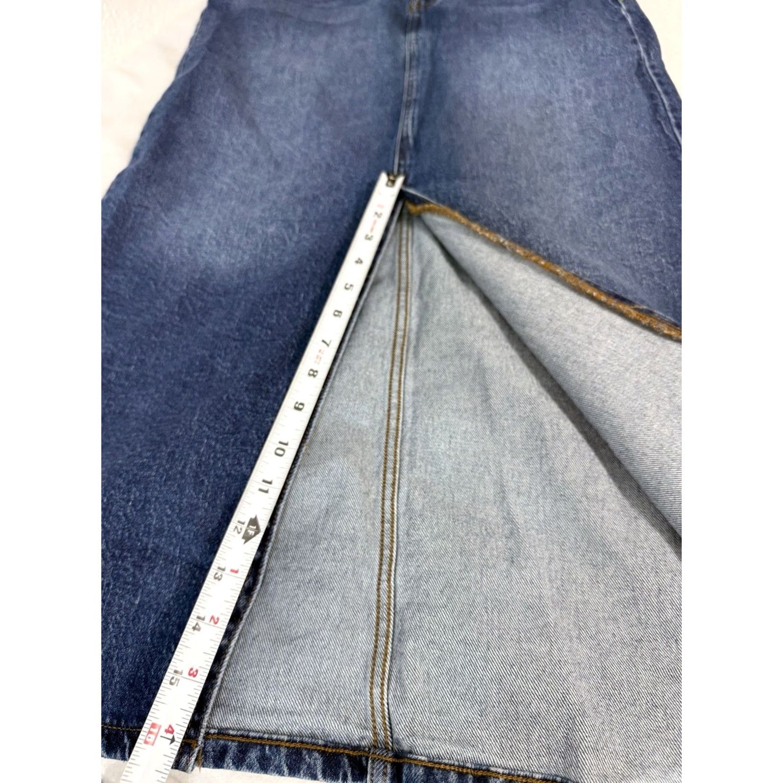 Denime a.n.a Blue Denim Maxi Pencil Skirt Y2K Womens Sz 6 Skirt Slit Pockets Casual Workwear Vintage No Size 28" / US 6 / IT 42 - 3 Thumbnail