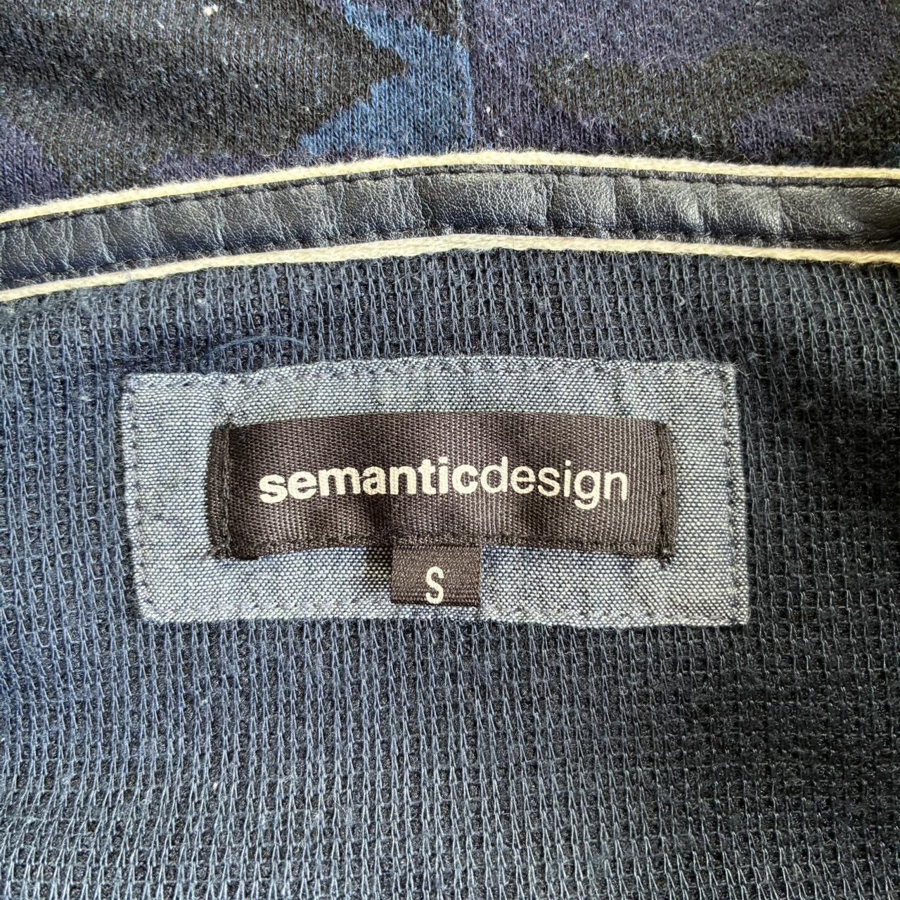 Japanese Brand Semantic Design blue camo lined full zip hoodie Size US S / EU 44-46 / 1 - 2 Thumbnail