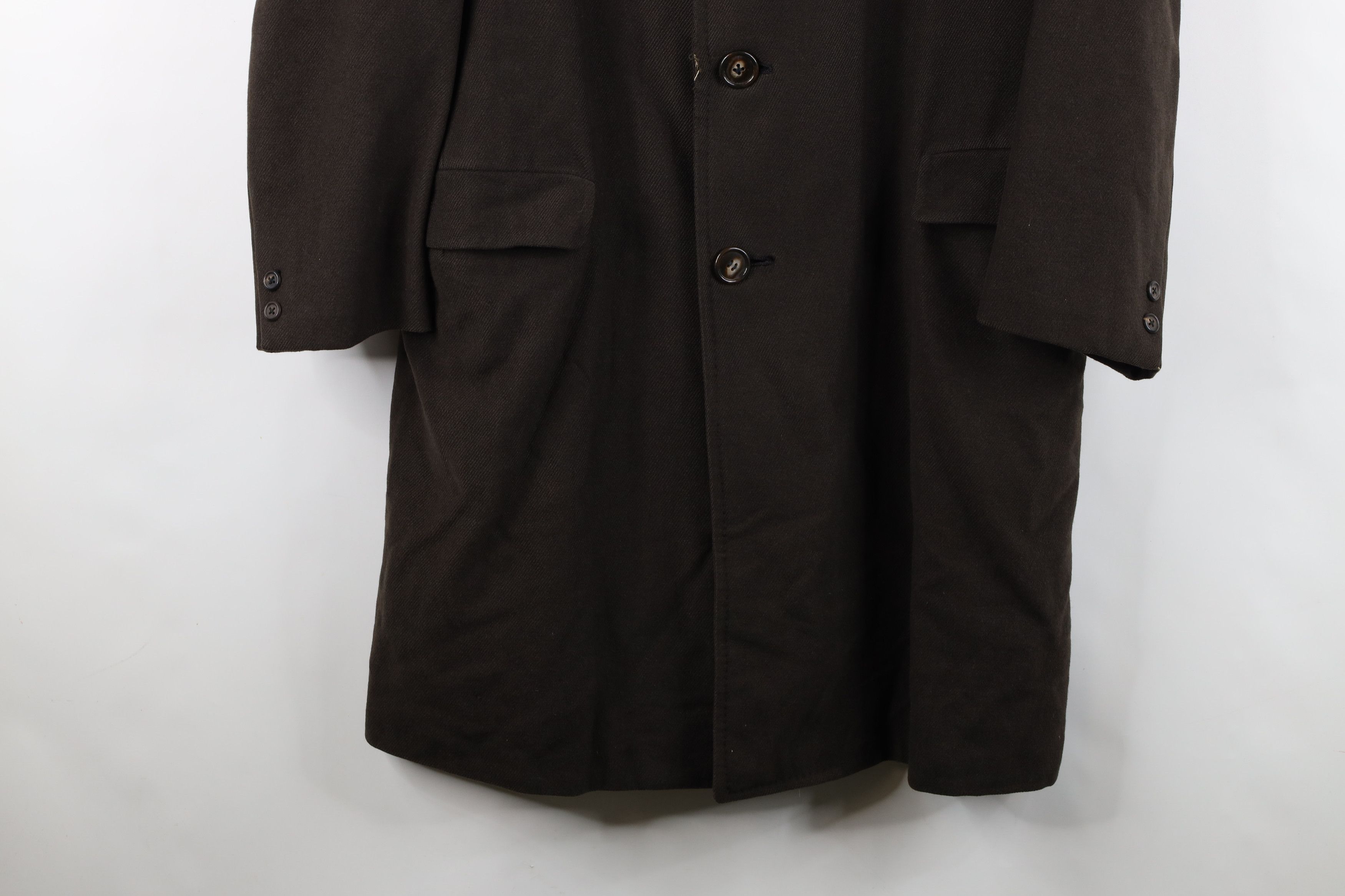 Vintage Vintage 60s Rockabilly Cashmere Overcoat Jacket Brown USA Size US XXL / EU 58 / 5 - 3 Thumbnail