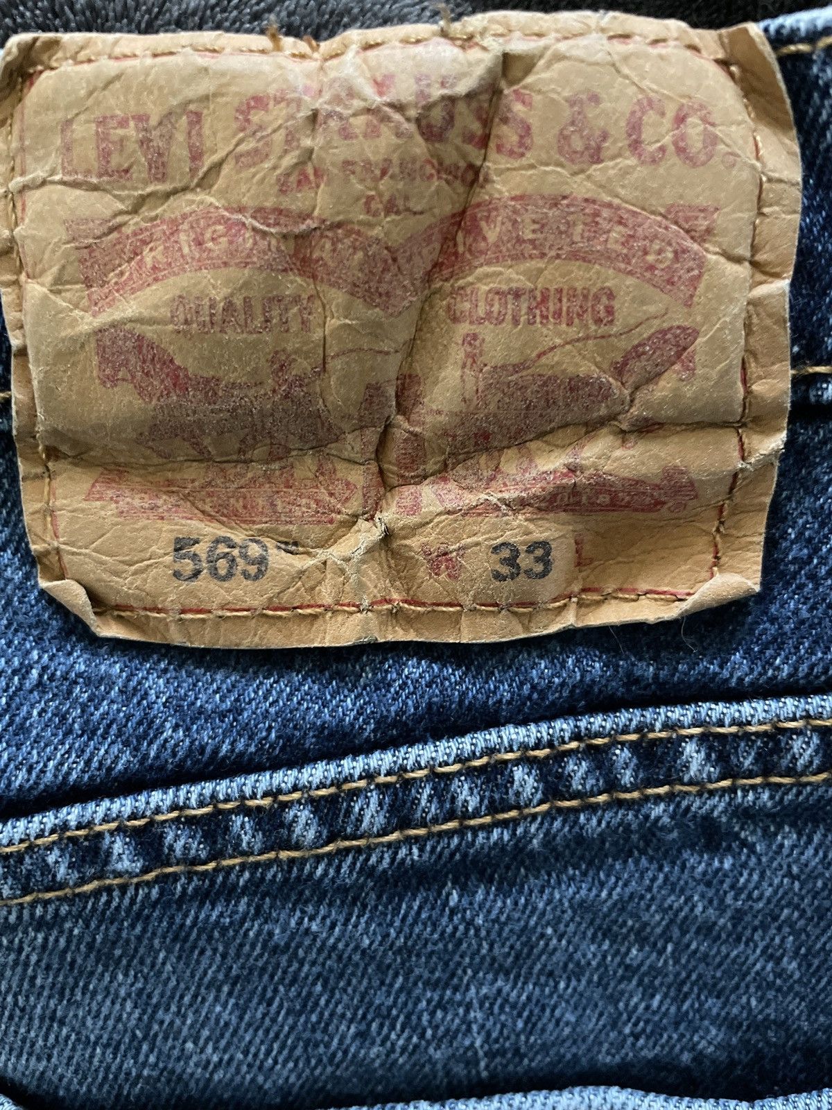 Levi's × Levi's Vintage Clothing Levis 569 Jean Shorts Mens 33 Denim Jorts Classic Fit cotton Size US 33 - 13 Thumbnail