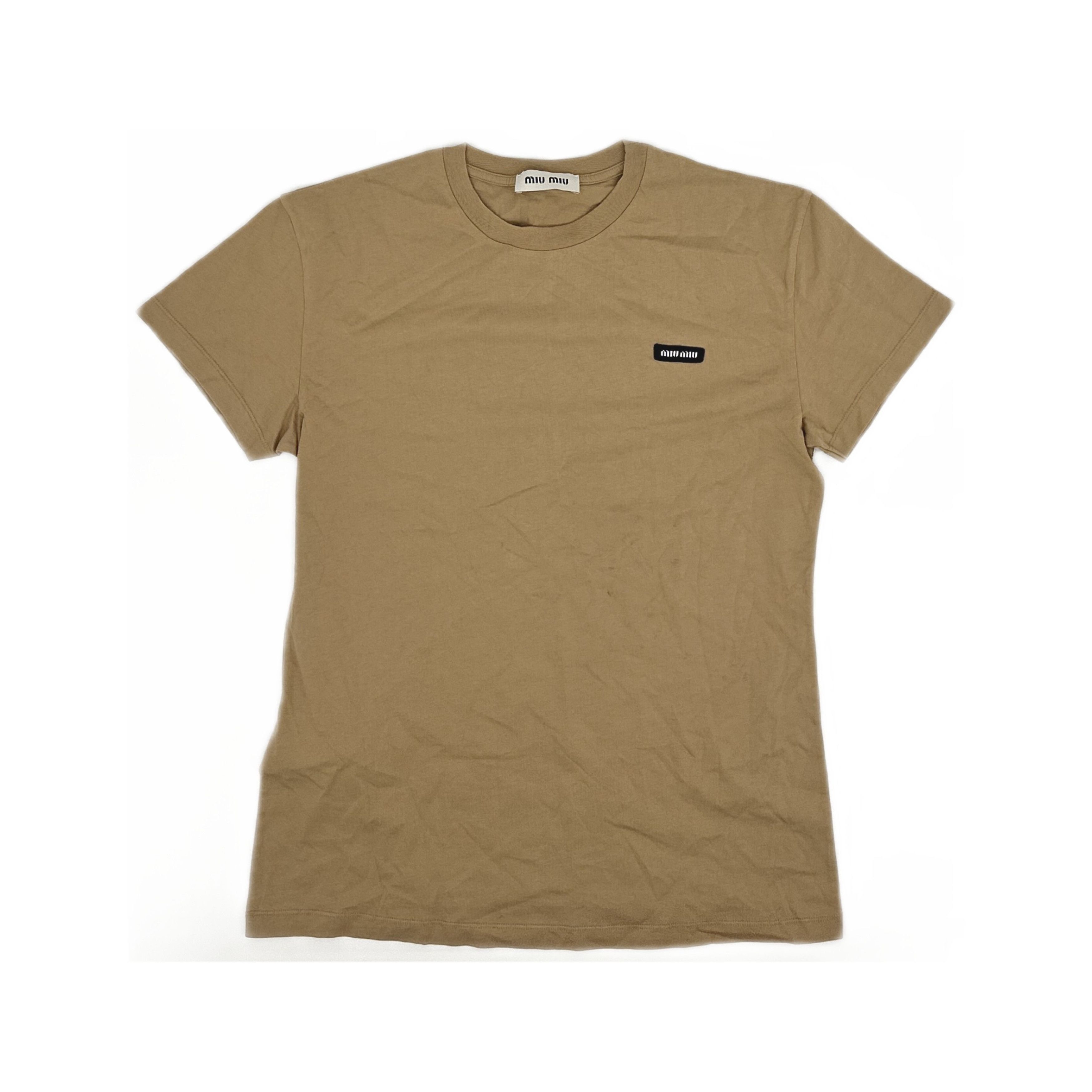 Miu Miu Miu Miu Logo Patch T-Shirt Size M Size M / US 6-8 / IT 42-44 - 1 Thumbnail